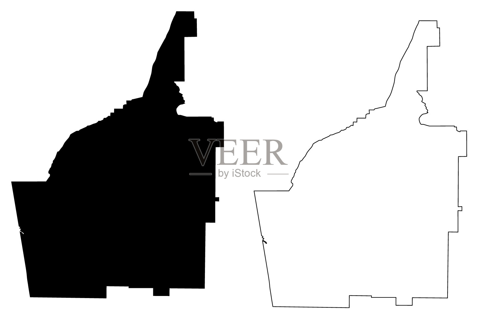 乔治亚州弗洛伊德县的地图插画图片素材