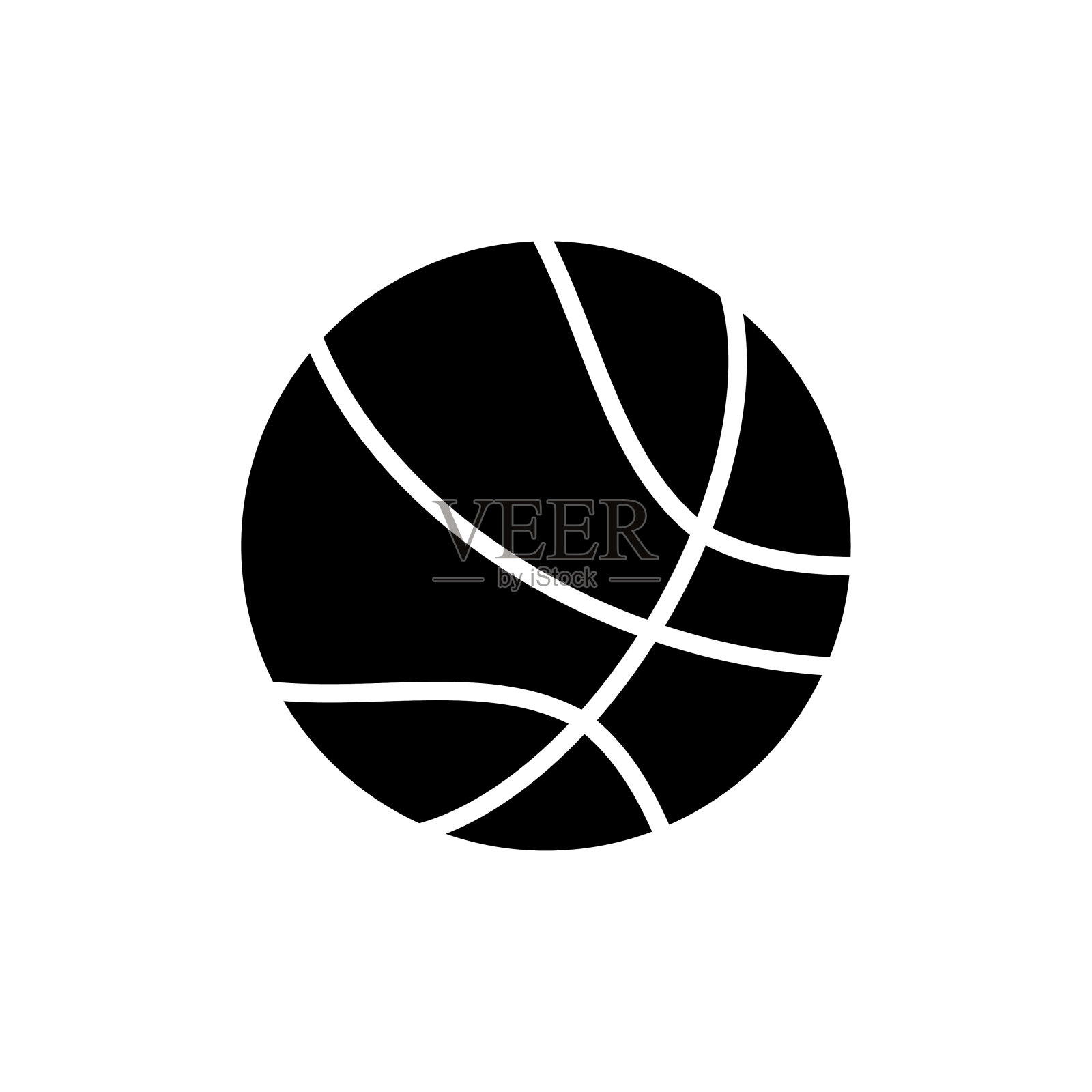 篮球图标平面矢量模板设计流行插画图片素材