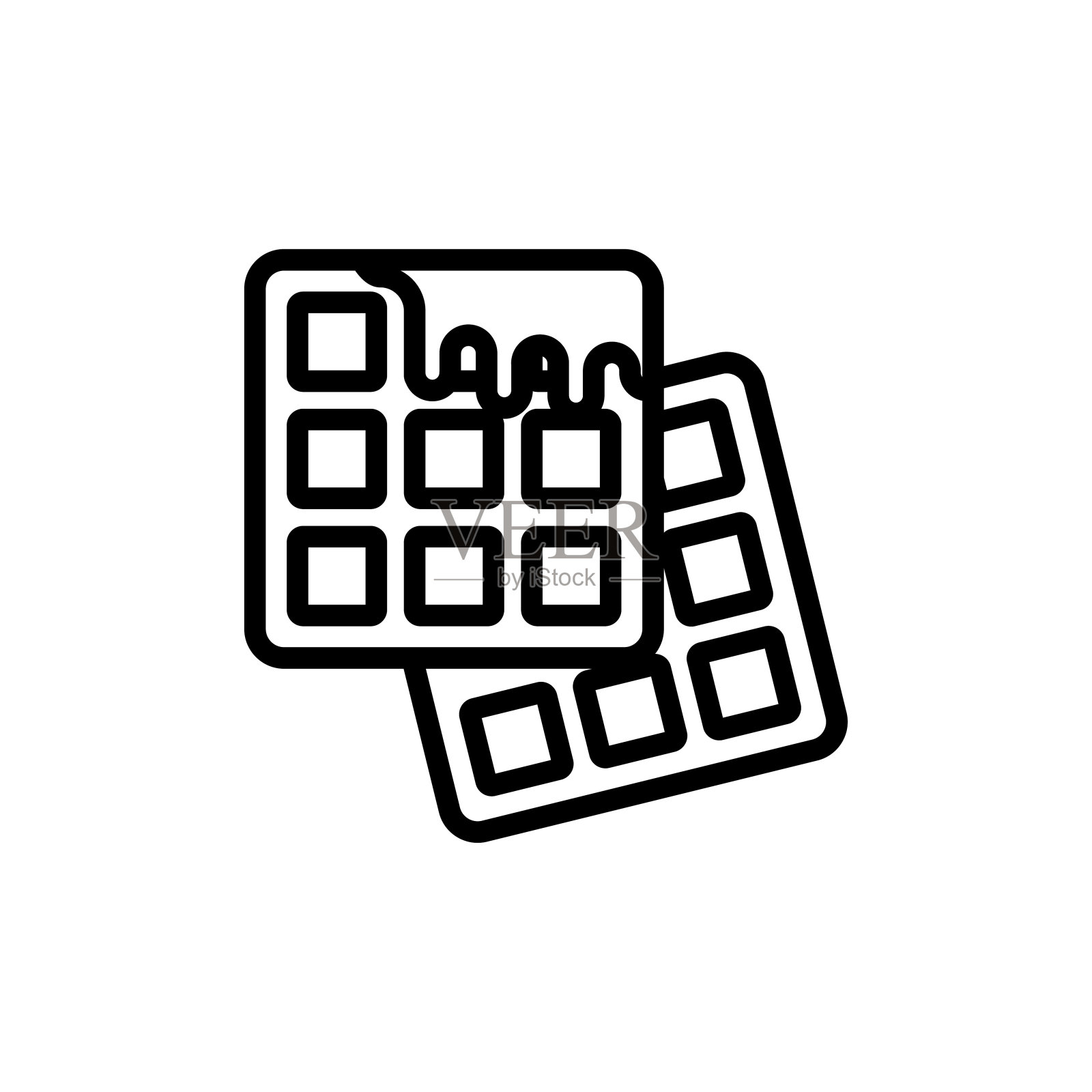 华夫图标平面矢量模板设计流行图标素材