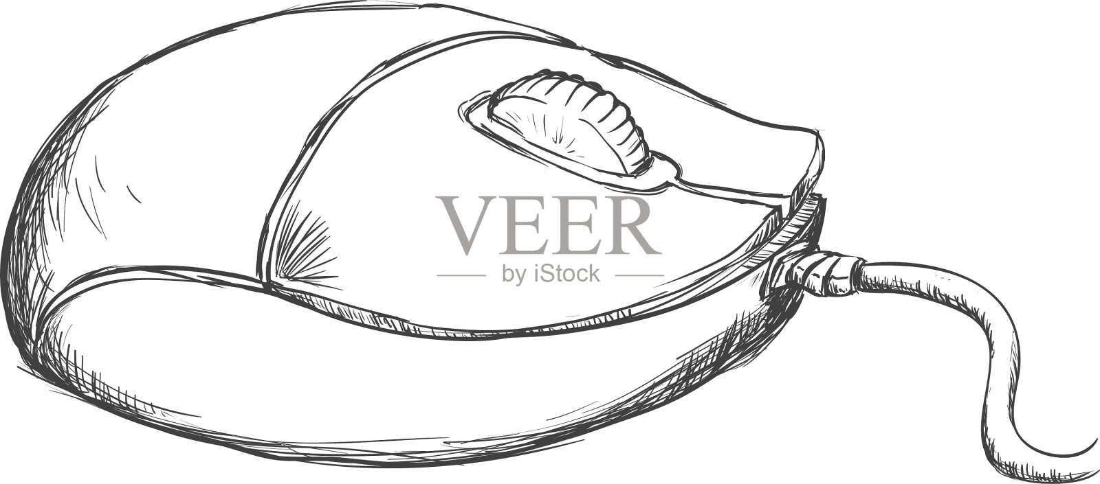 鼠标草图图标技术设计设计元素图片