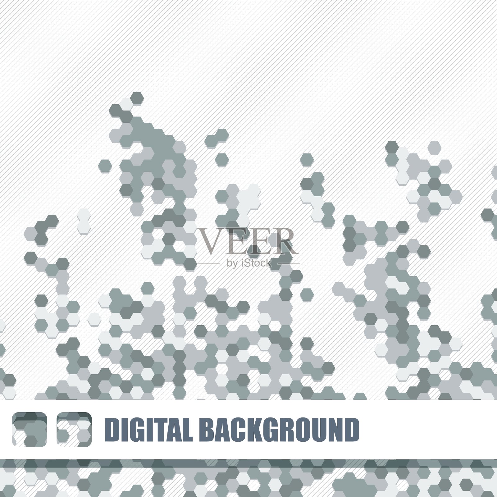 不同颜色的六角形背景插画图片素材