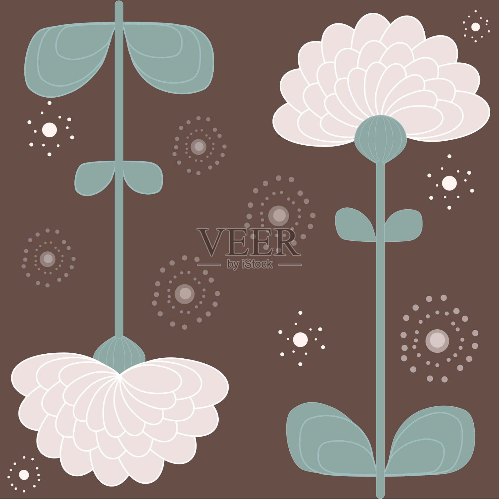 装饰花插画图片素材