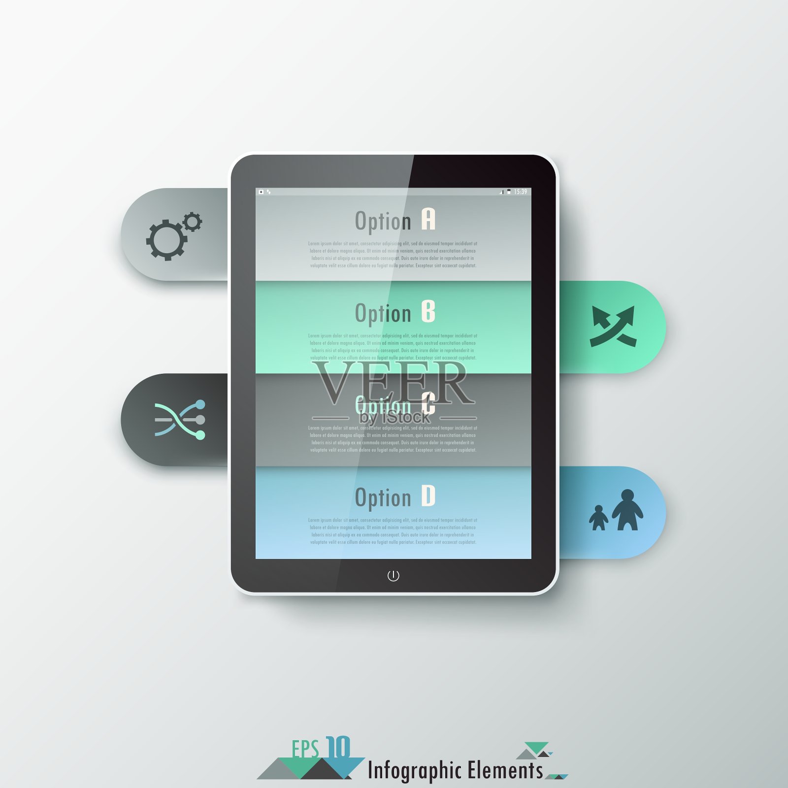 现代信息图形选项横幅插画图片素材