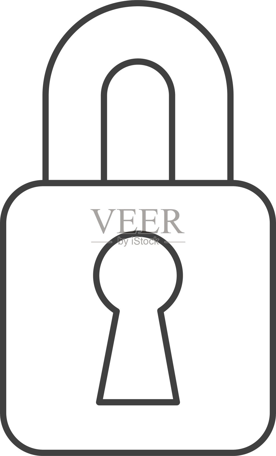 安全安全的挂锁安全隔离图标插画图片素材