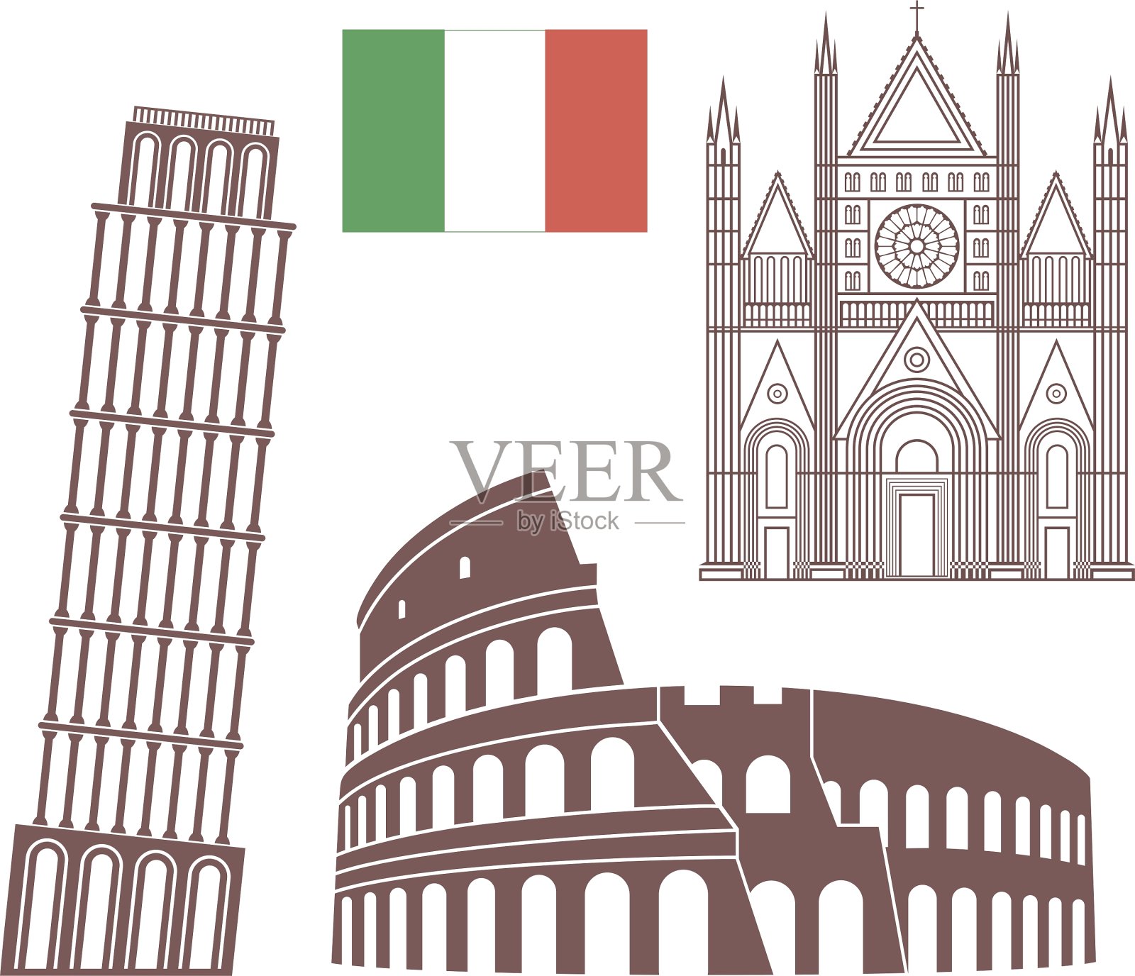 意大利插画图片素材