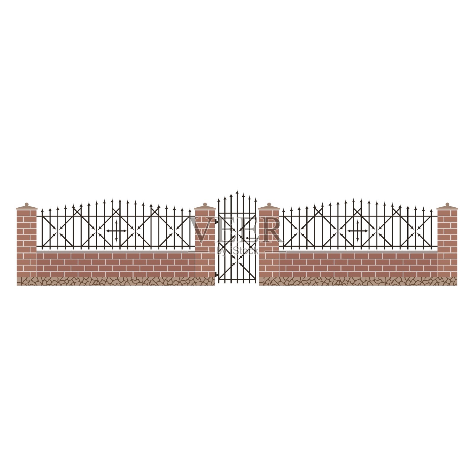 栅栏隔离设计元素图片