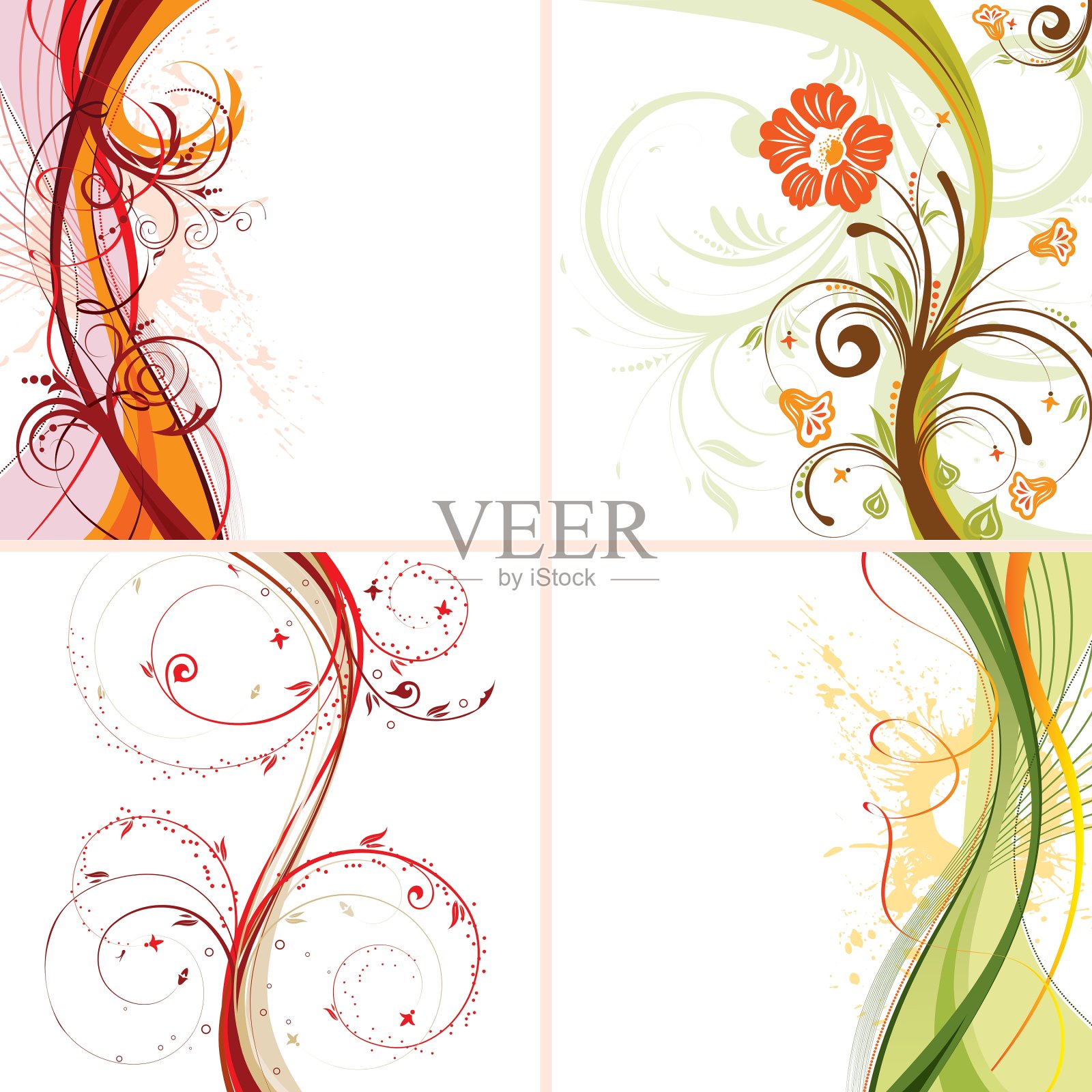 花卉图形插画图片素材