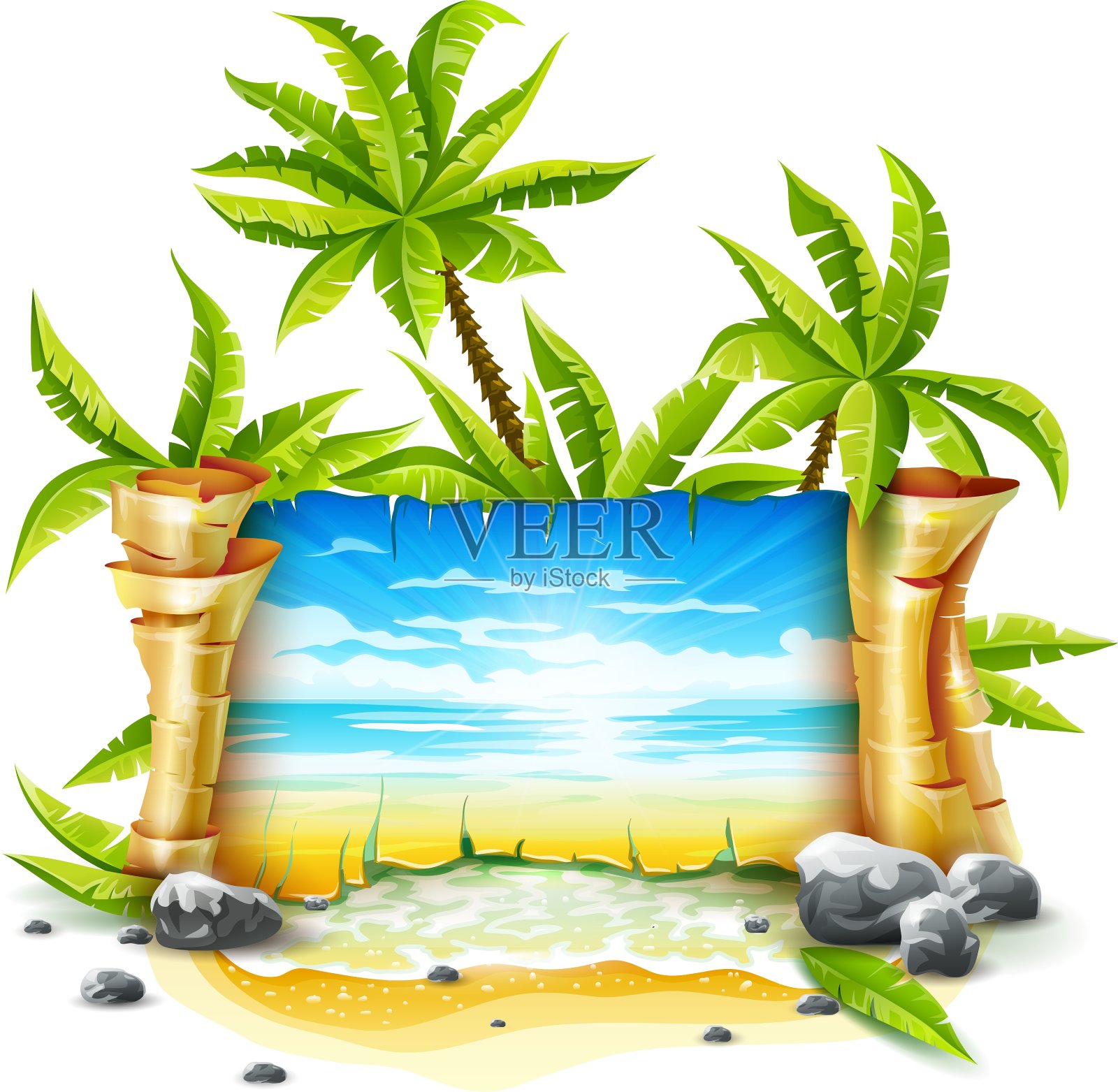 带纸旅游横幅插画图片素材