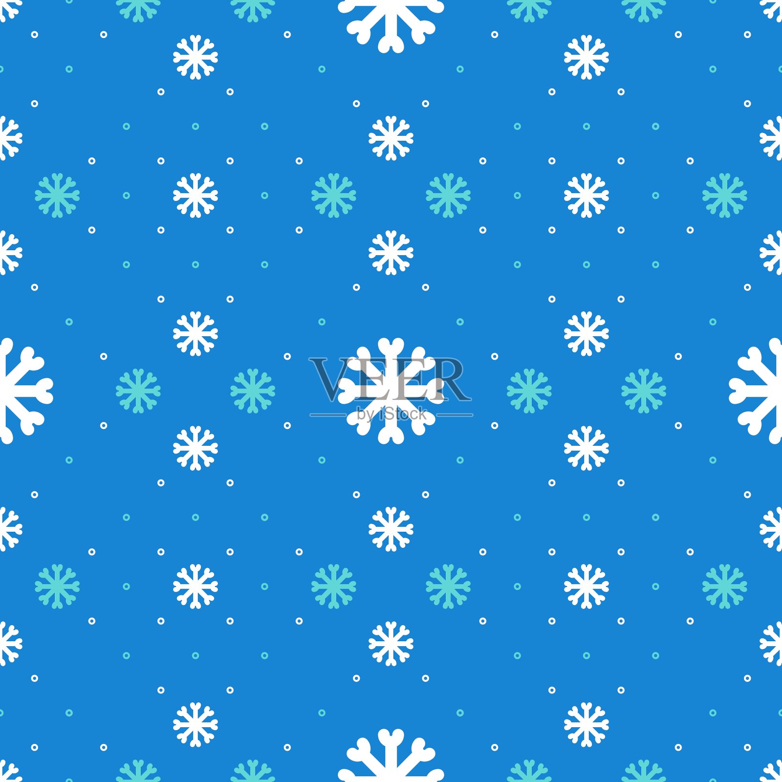 冬季无缝图案雪花背景插画图片素材