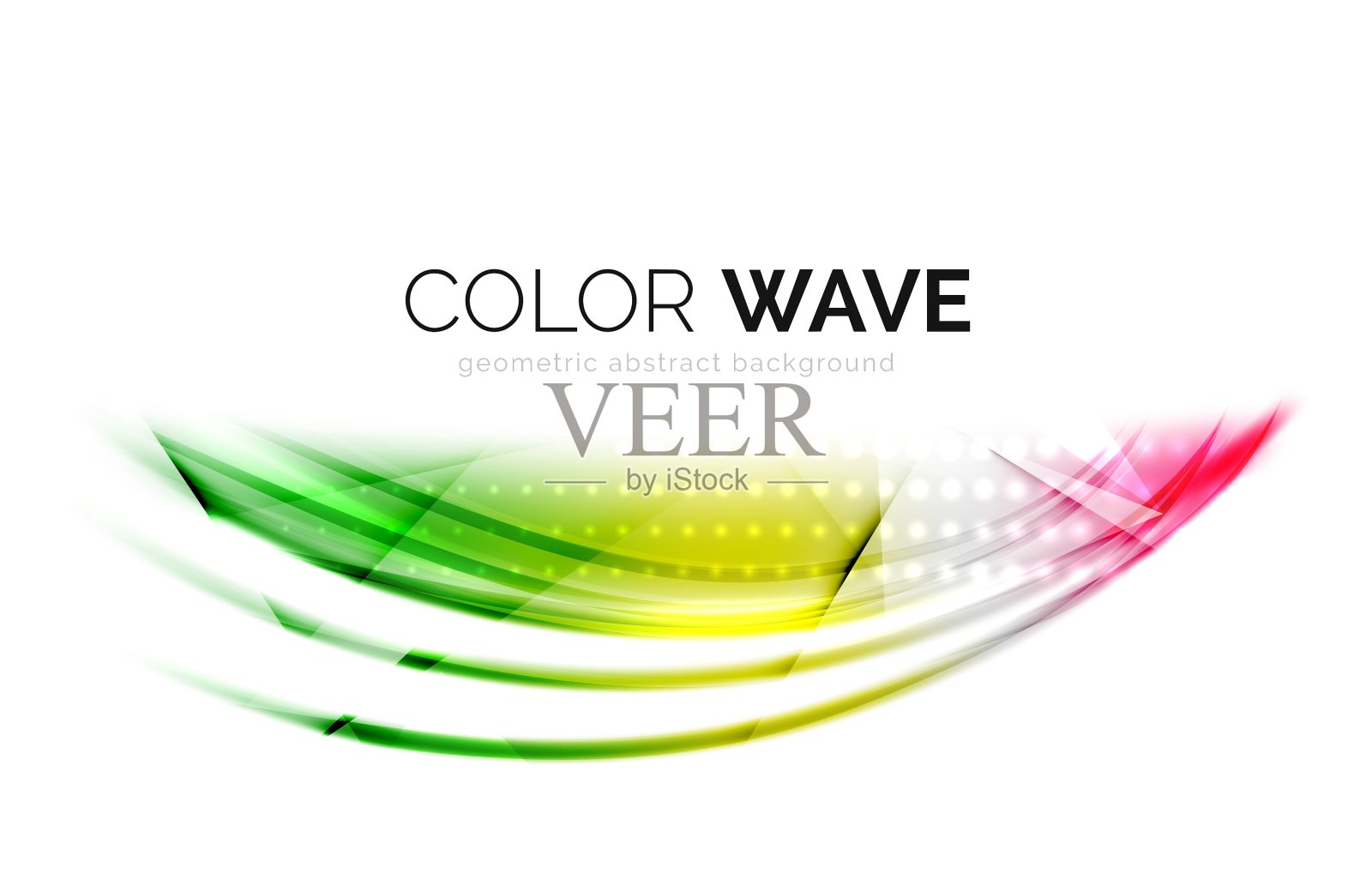 光波孤立在白色背景上插画图片素材