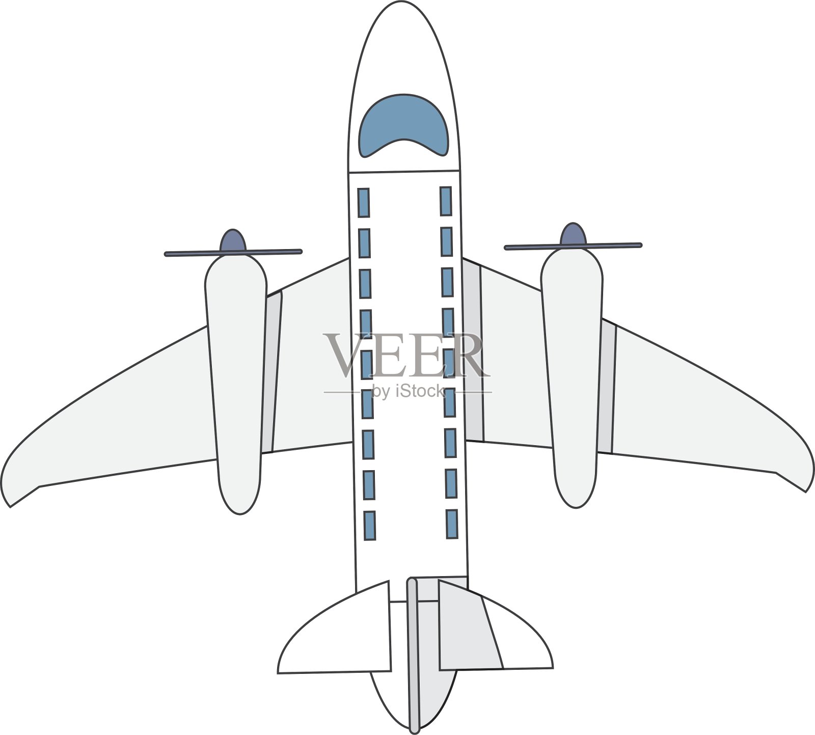 飞行的飞机图标插画图片素材