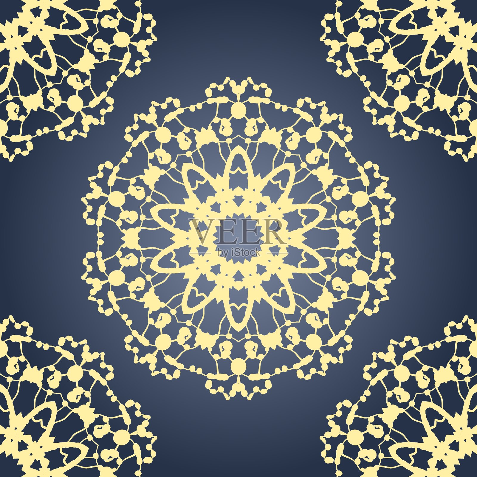 无缝瑜伽图案复古装饰插画图片素材