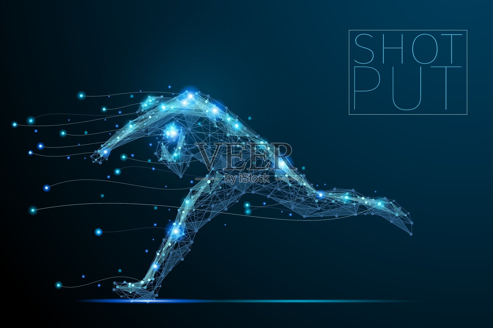 高尔夫playerpoly蓝色插画图片素材