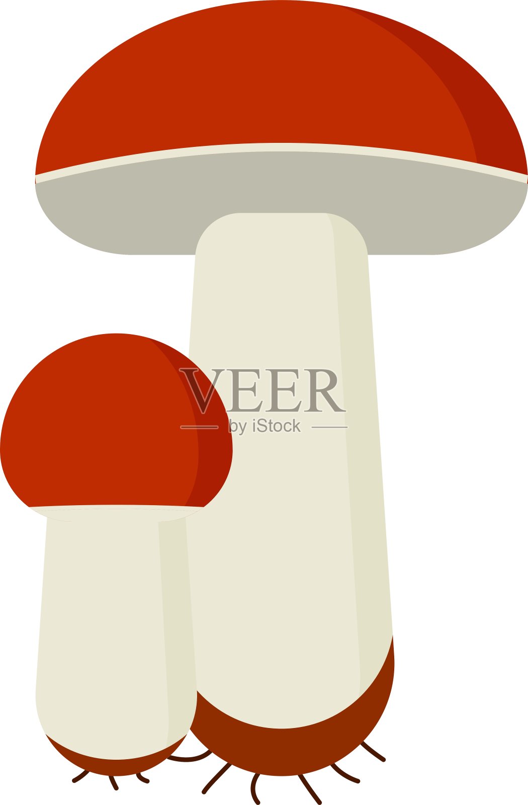 蘑菇卡通白色设计元素图片