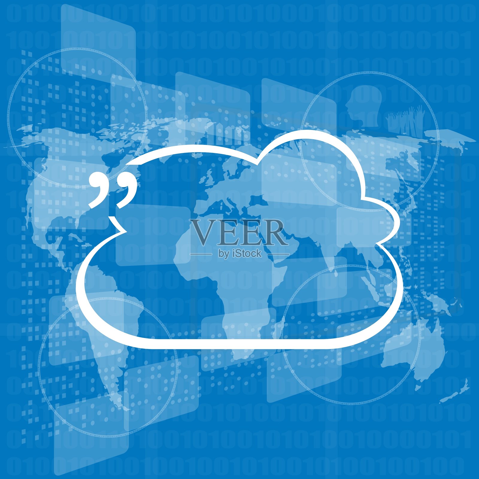 引用空白与文本泡沫股票元素插画图片素材