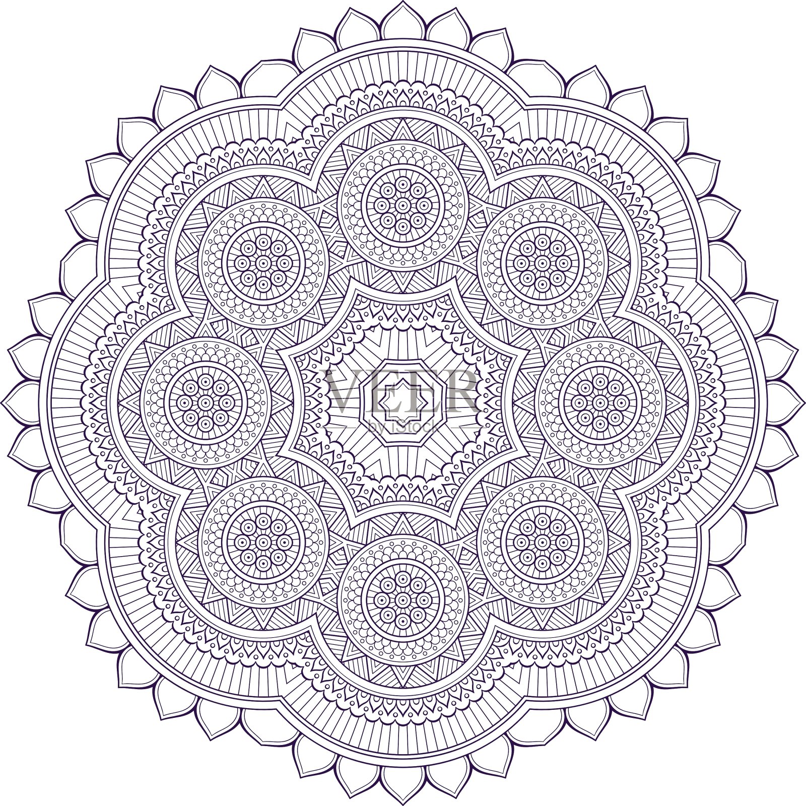 印度曼荼罗插画图片素材