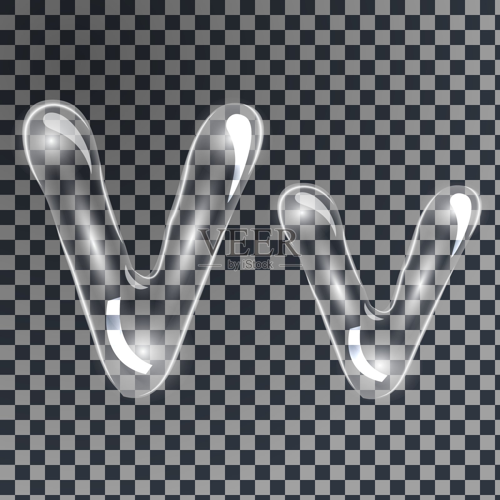 泡沫字母V插画图片素材