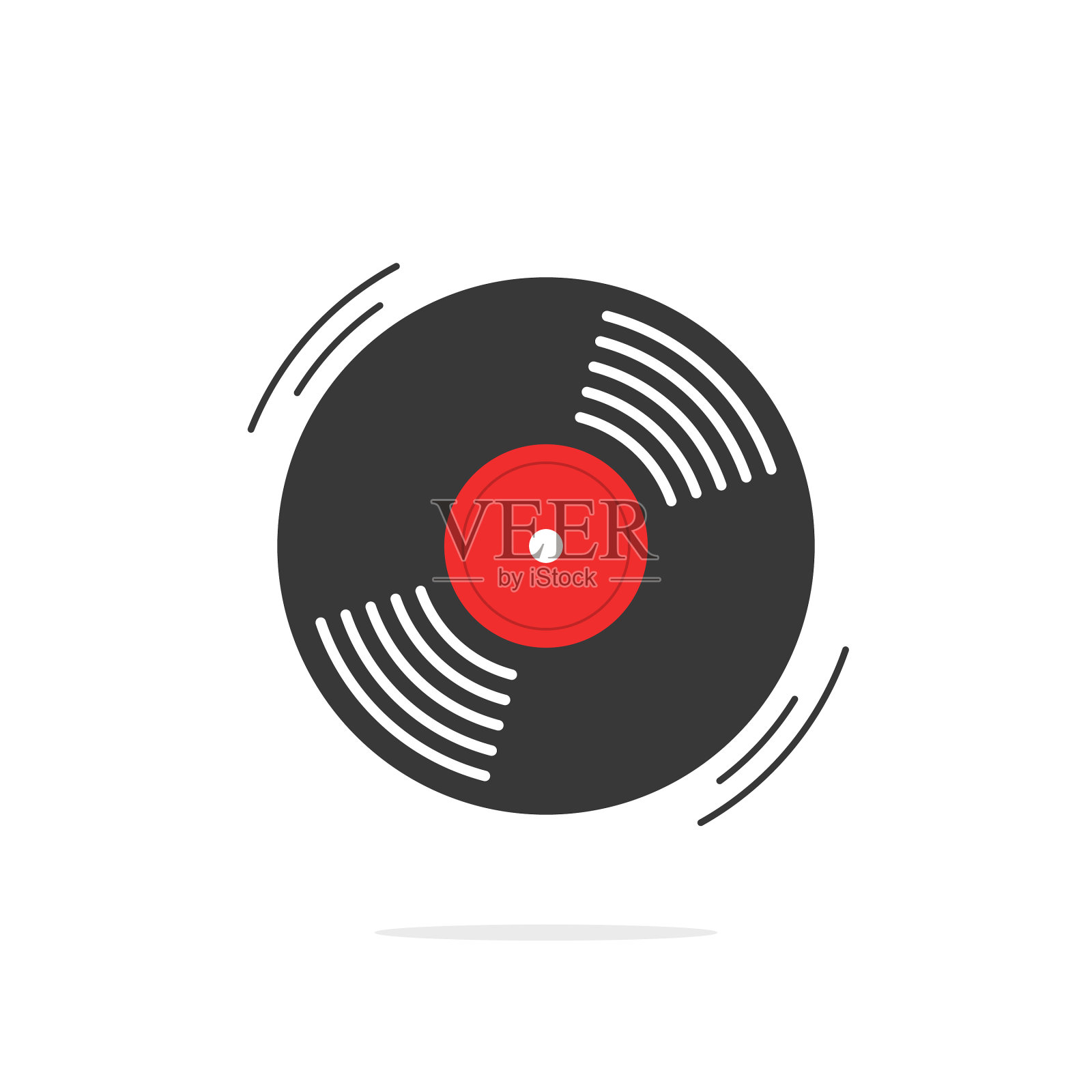 黑胶唱片图标留声机磁盘设计元素图片