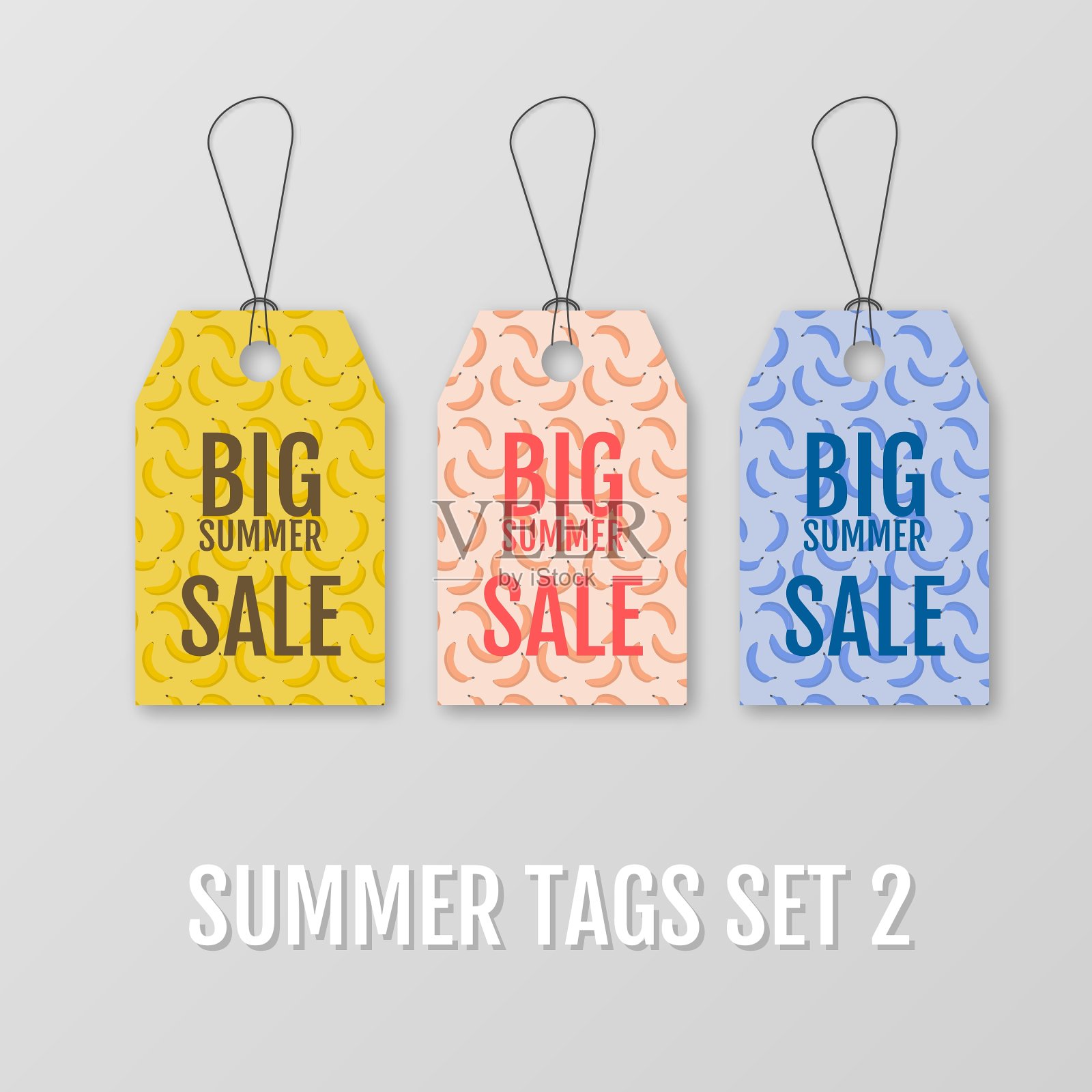 夏季标签设置特价标签设计元素图片