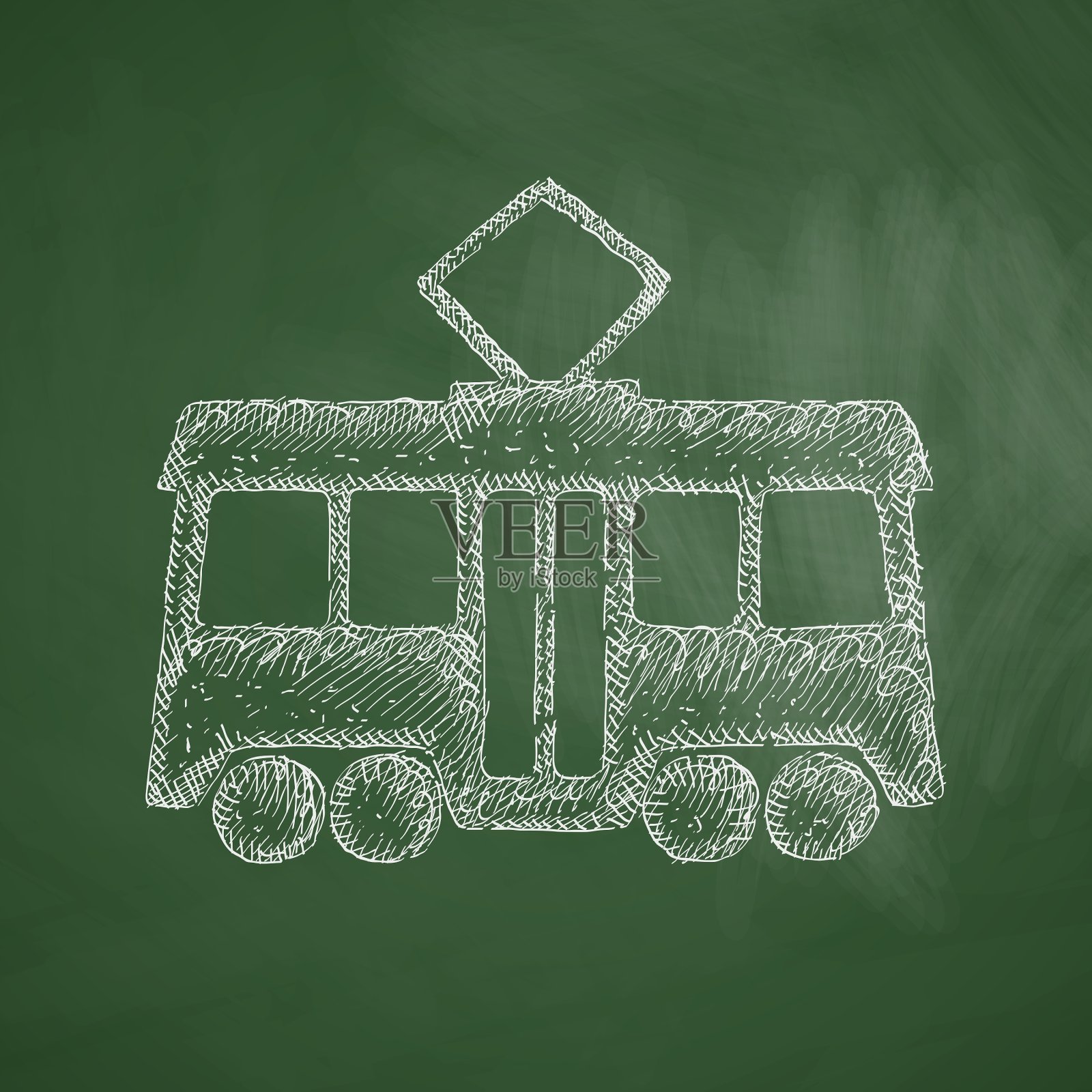 有轨电车图标插画图片素材