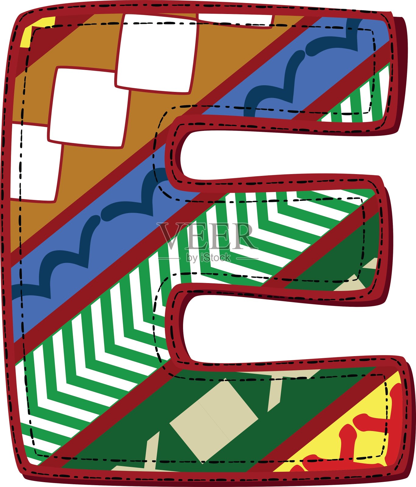 点缀e复古插画图片素材