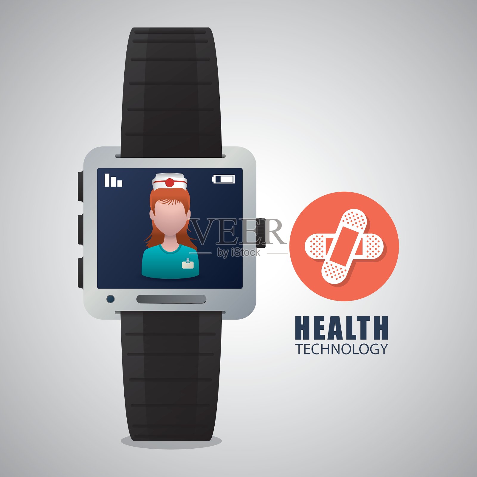 医疗保健设计技术图标孤立插画图片素材