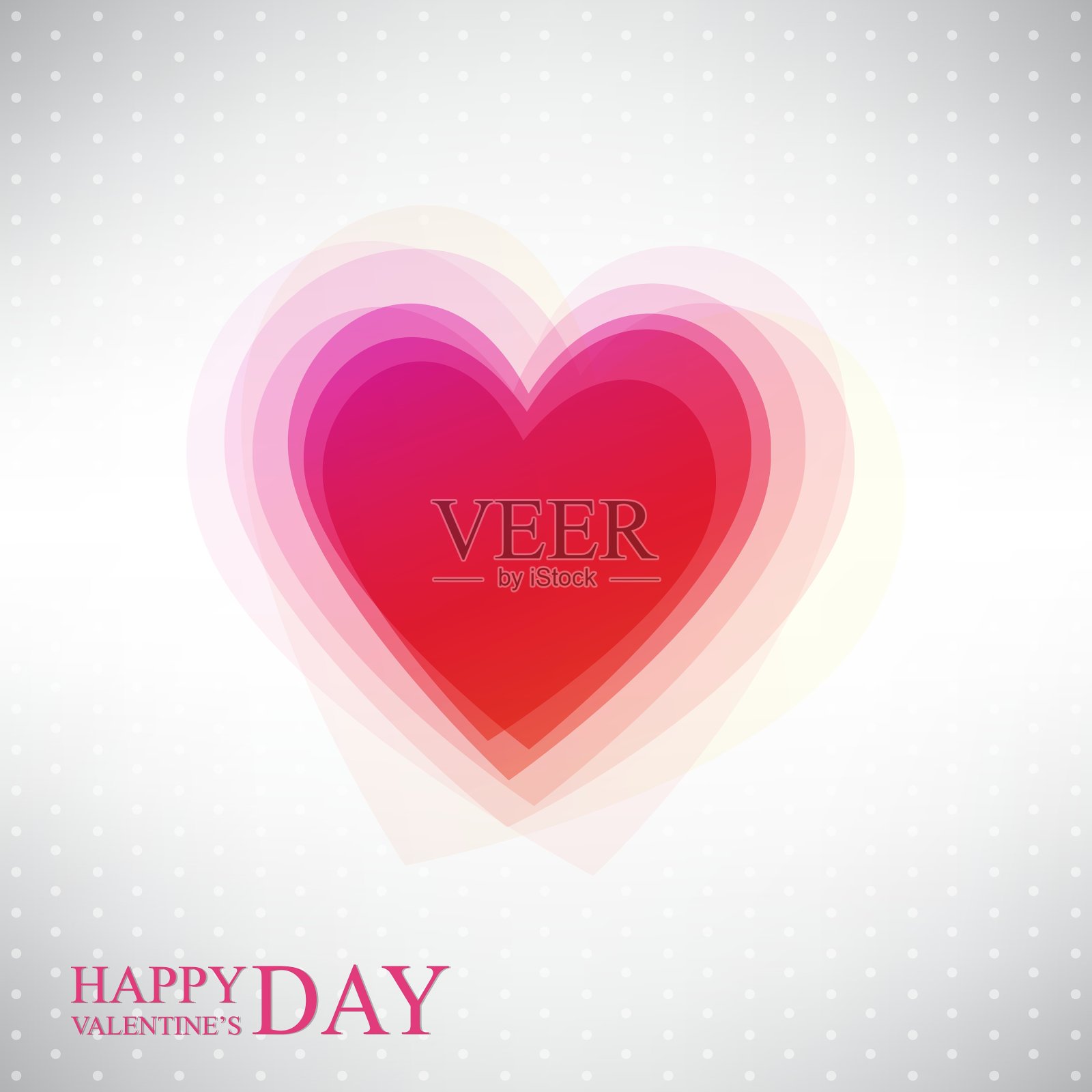 抽象的心由情人节插画图片素材