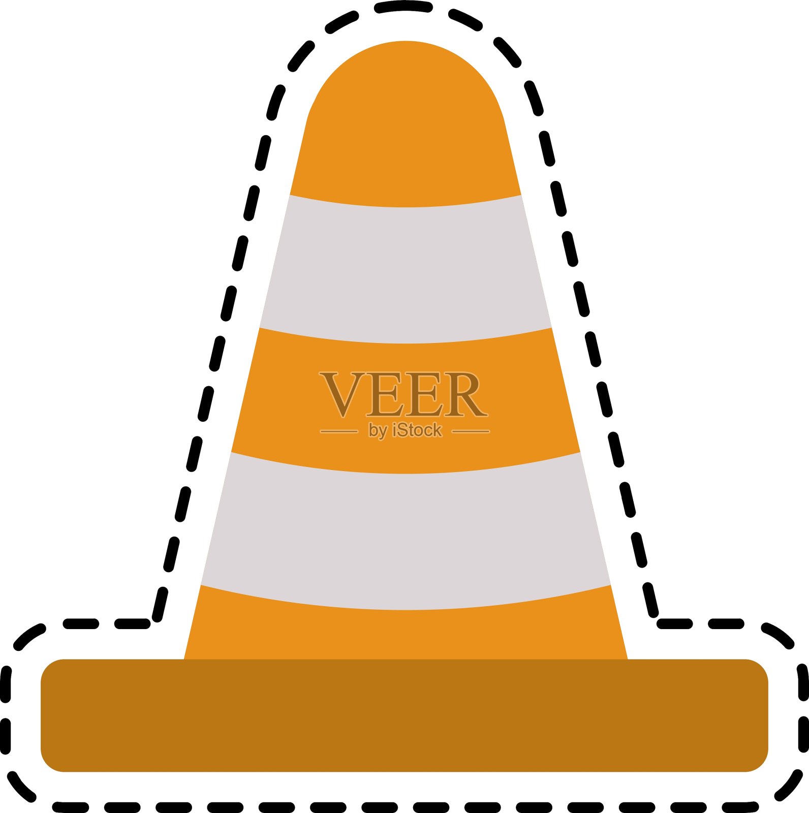 工业安全锥设计插画图片素材