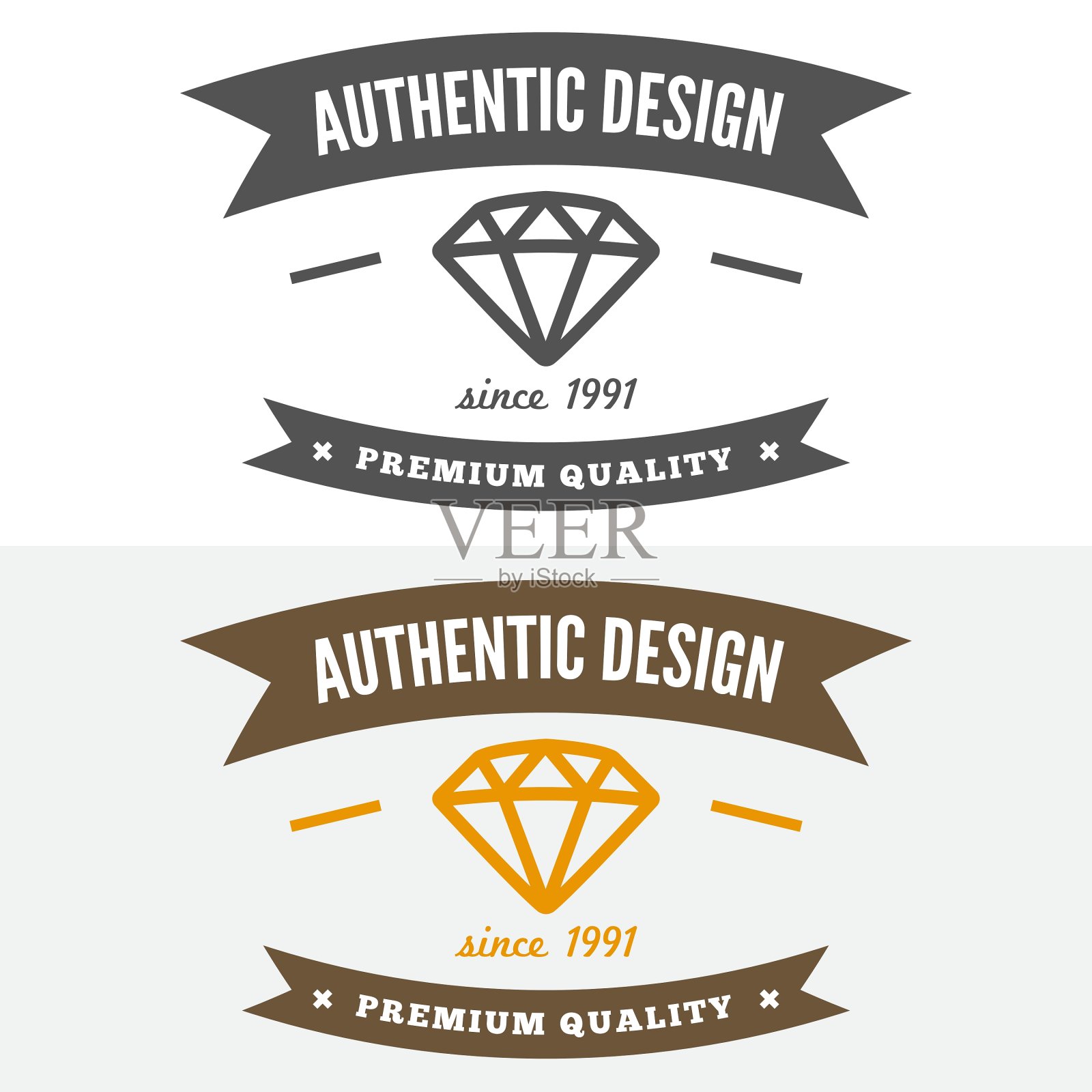 一套复古的标志、标签、徽章和标识插画图片素材