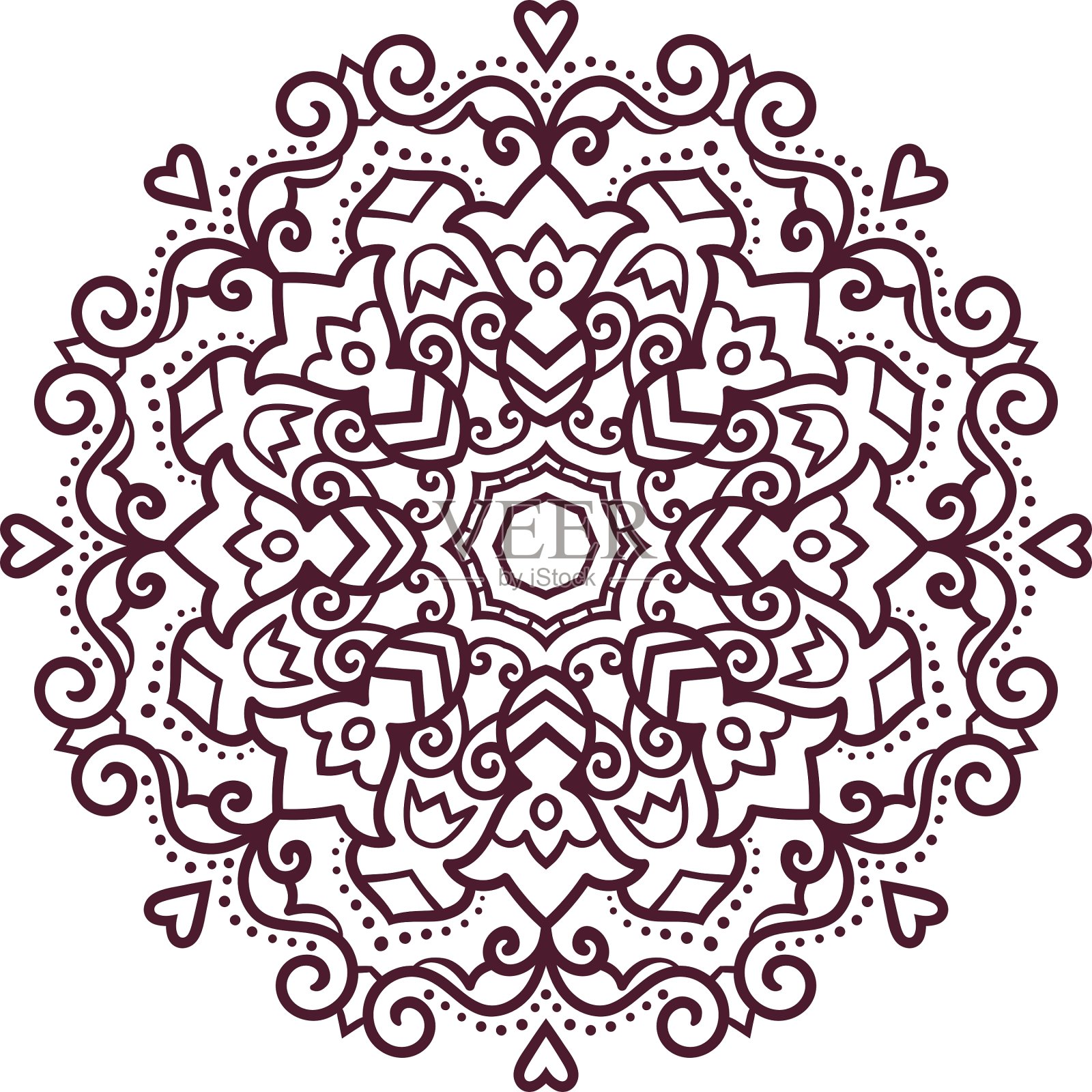 曼荼罗点缀设计元素图片