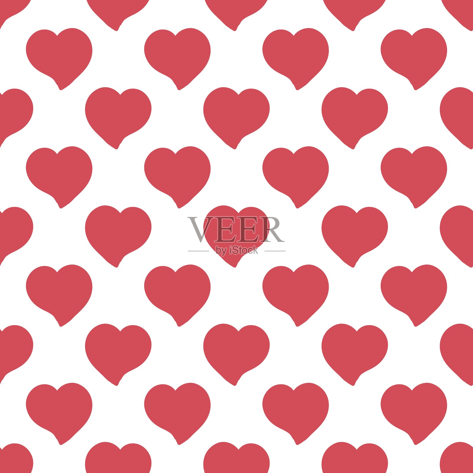 大红心手绘艺术孤立插画图片素材