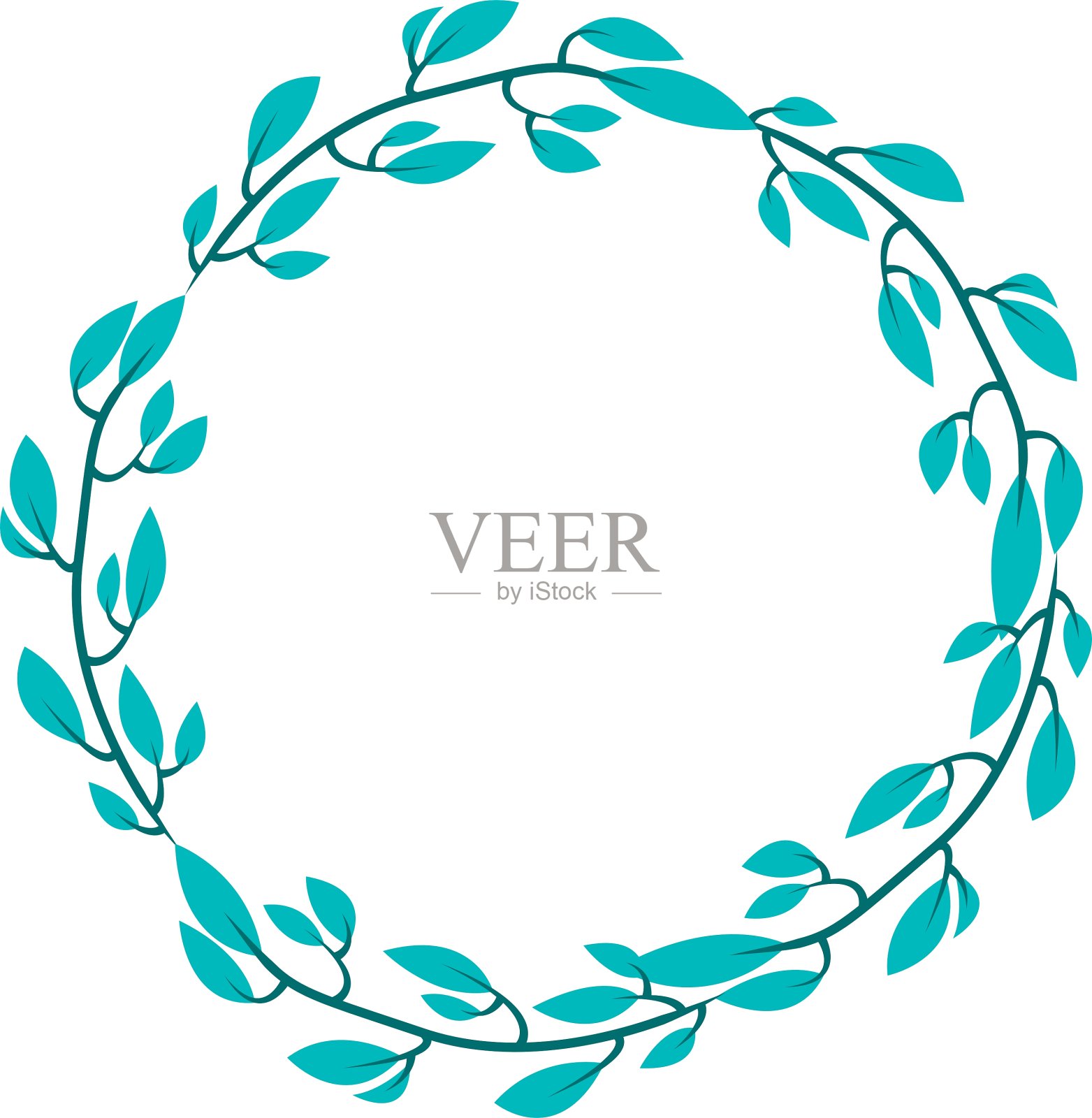 叶花自然的图标插画图片素材