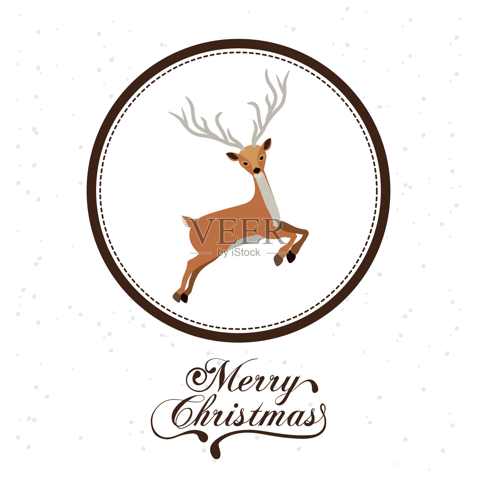 圣诞快乐设计插画图片素材