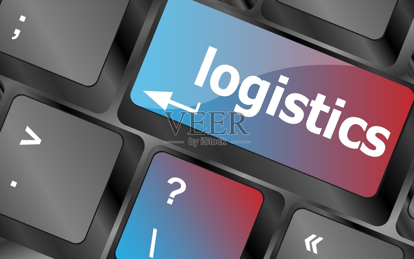 物流字笔记本键盘业务插画图片素材