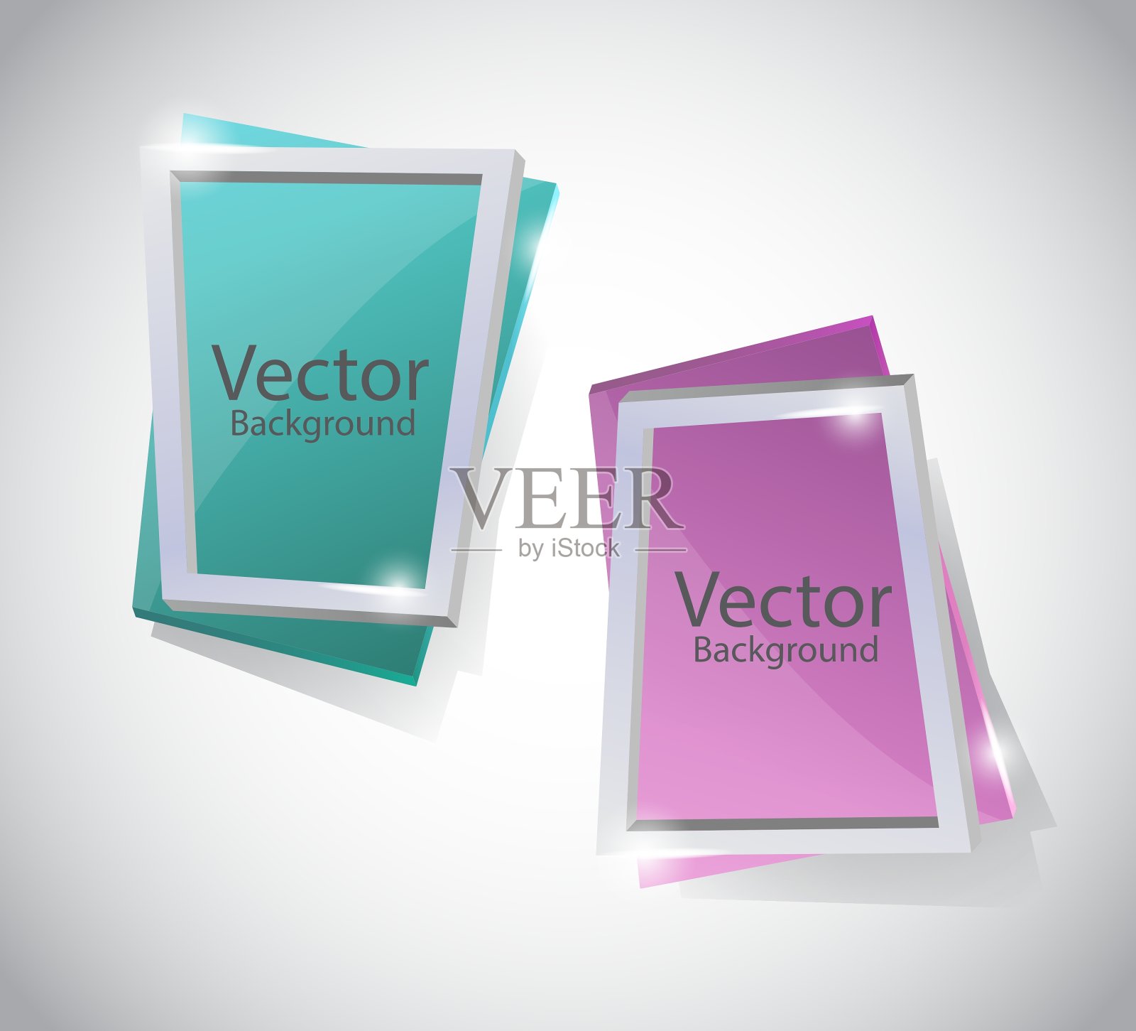 抽象的横幅集图标素材