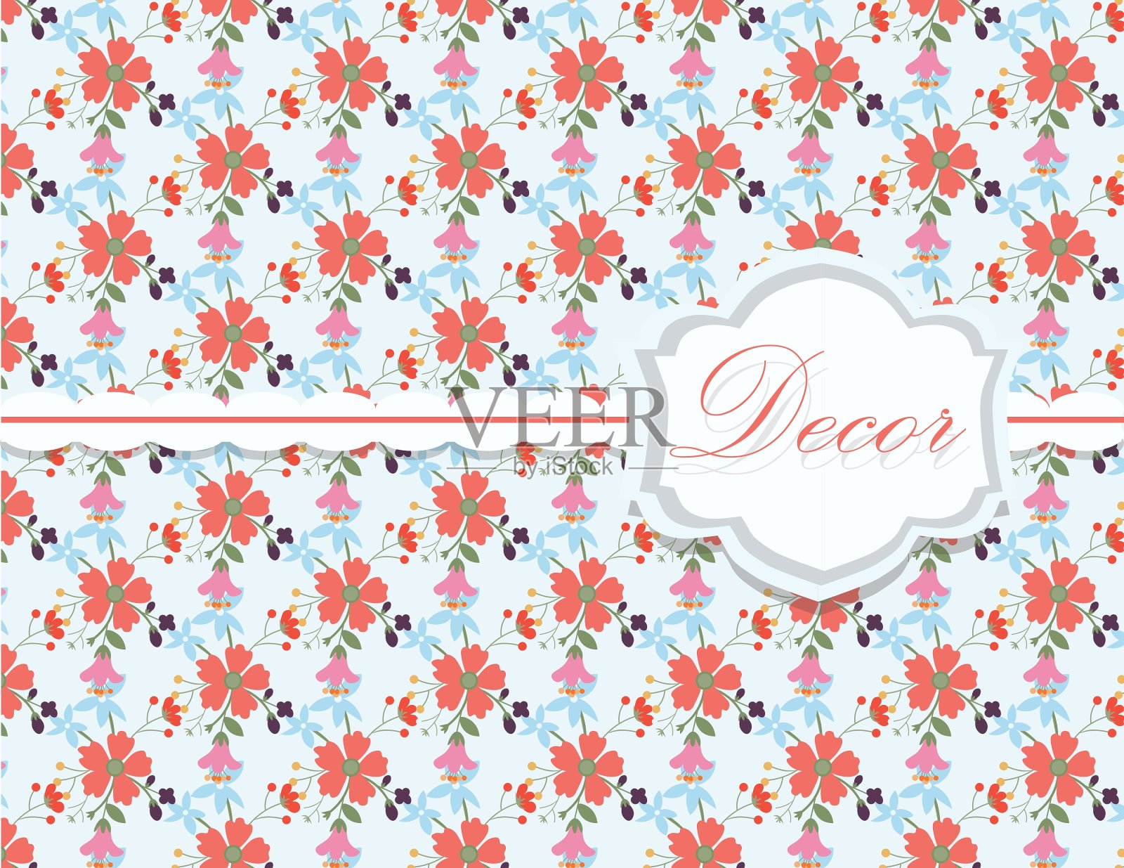 蕾丝邀请卡套装插画图片素材