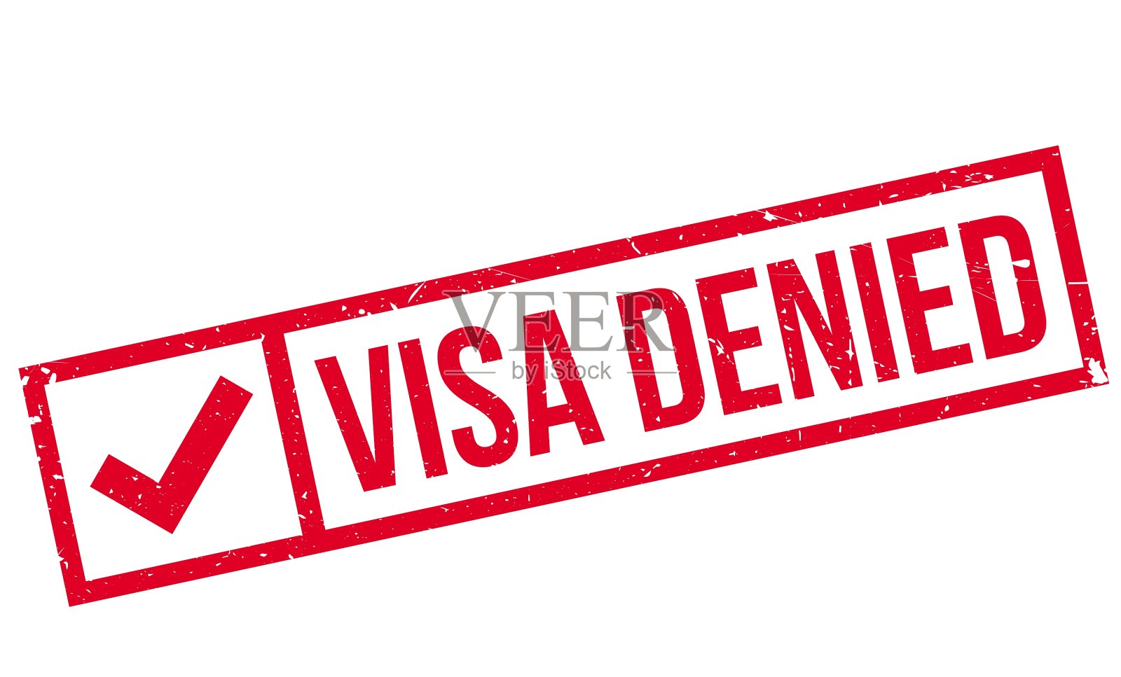 拒签橡皮图章插画图片素材