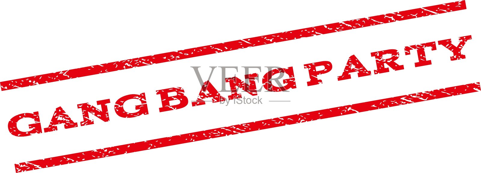 Gang Bang Party水印邮票插画图片素材