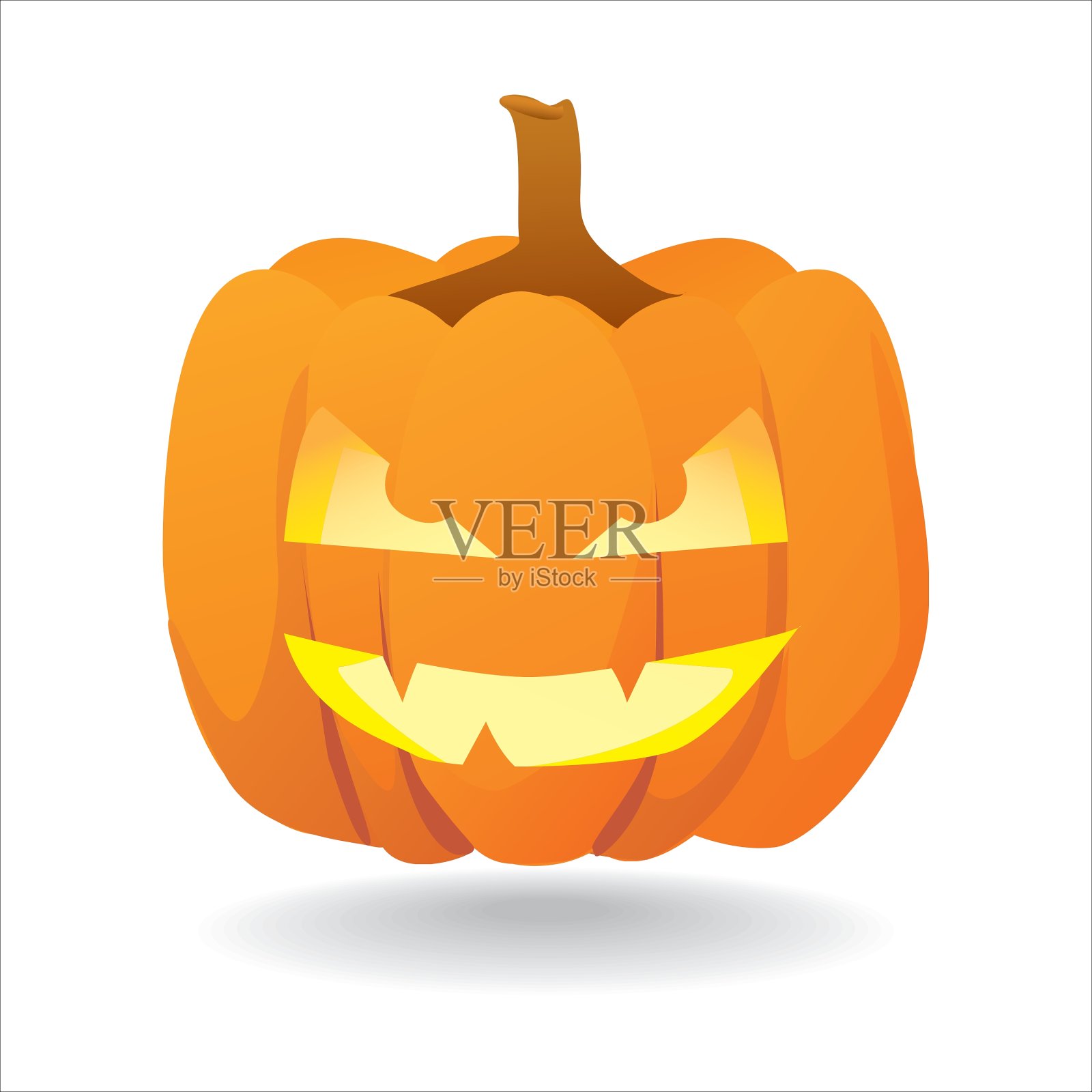 万圣节南瓜微笑插画图片素材