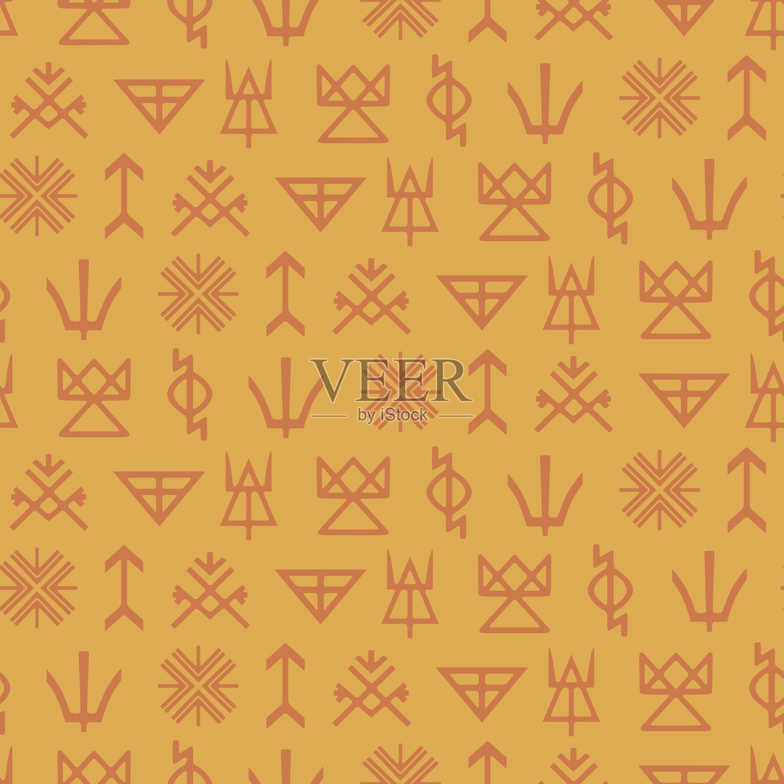 无缝的背景与斯拉夫异教徒符号插画图片素材