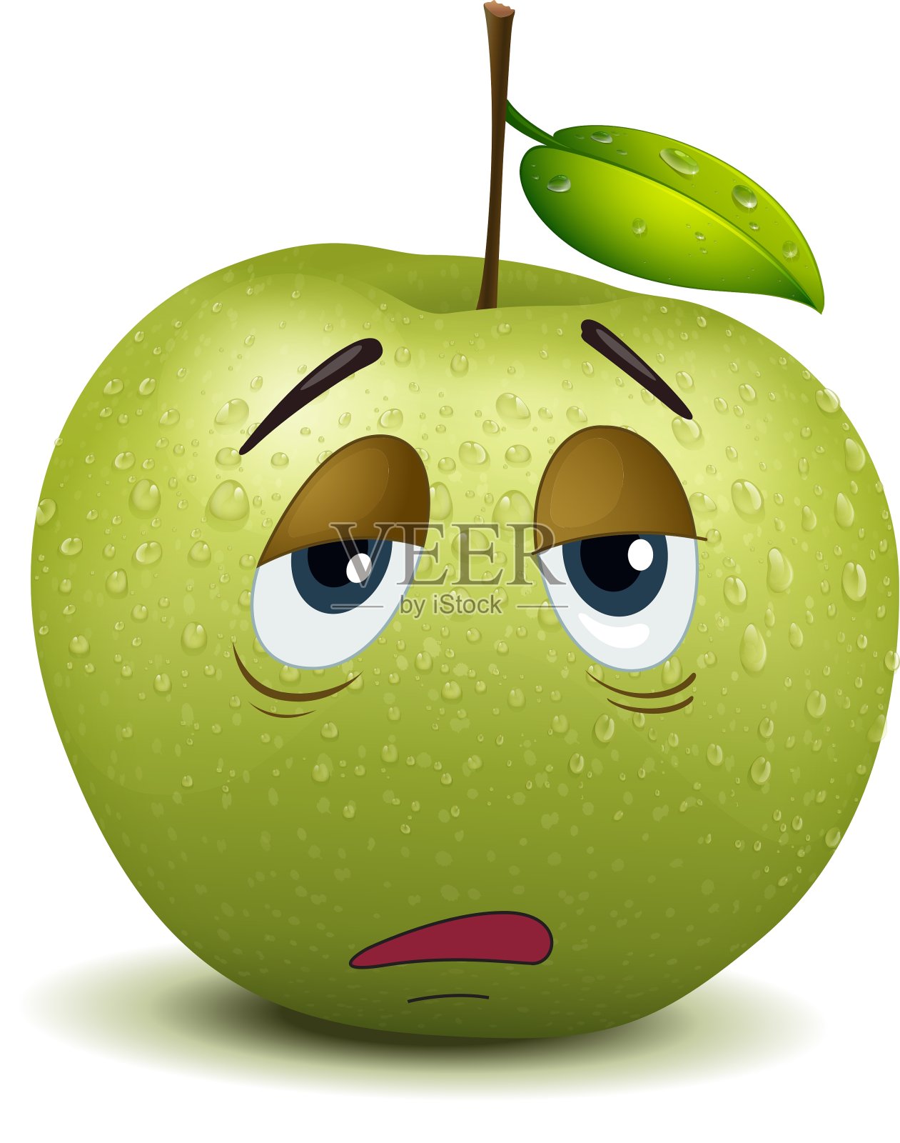 无聊的苹果笑脸设计元素图片