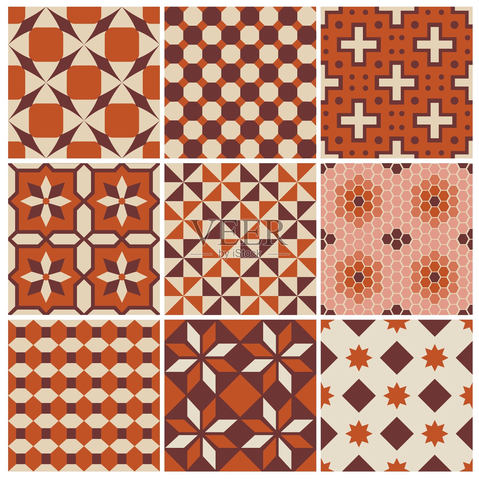 无缝背景集合插画图片素材