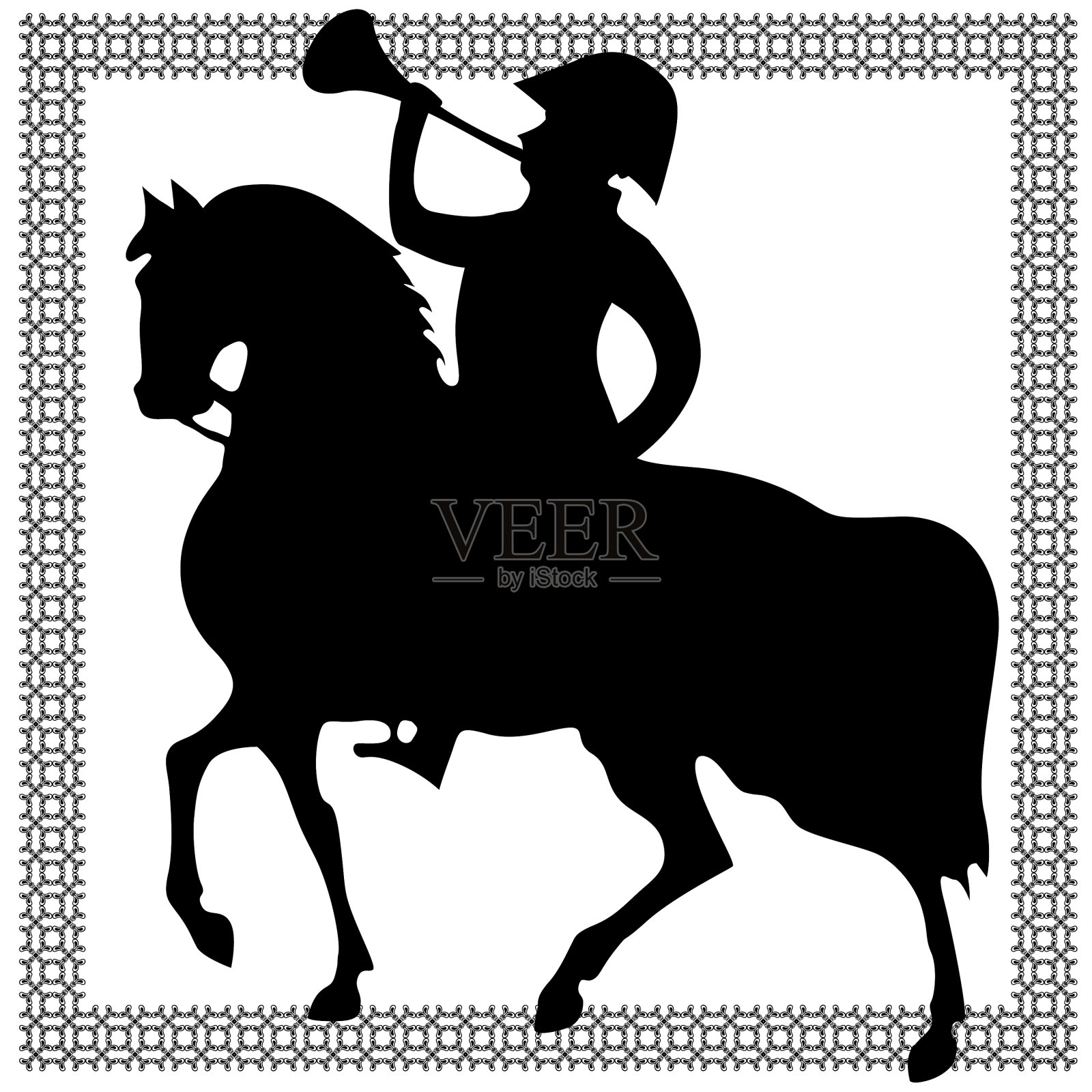 骑马插画图片素材