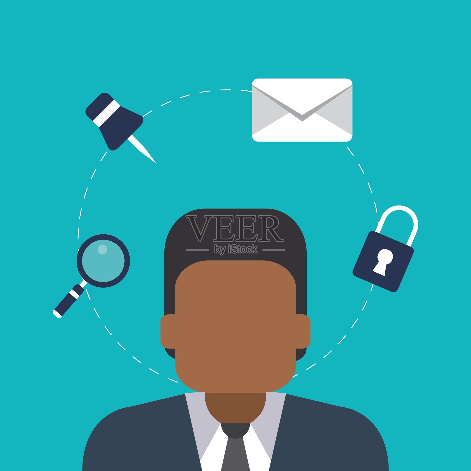 信息网络设计插画图片素材