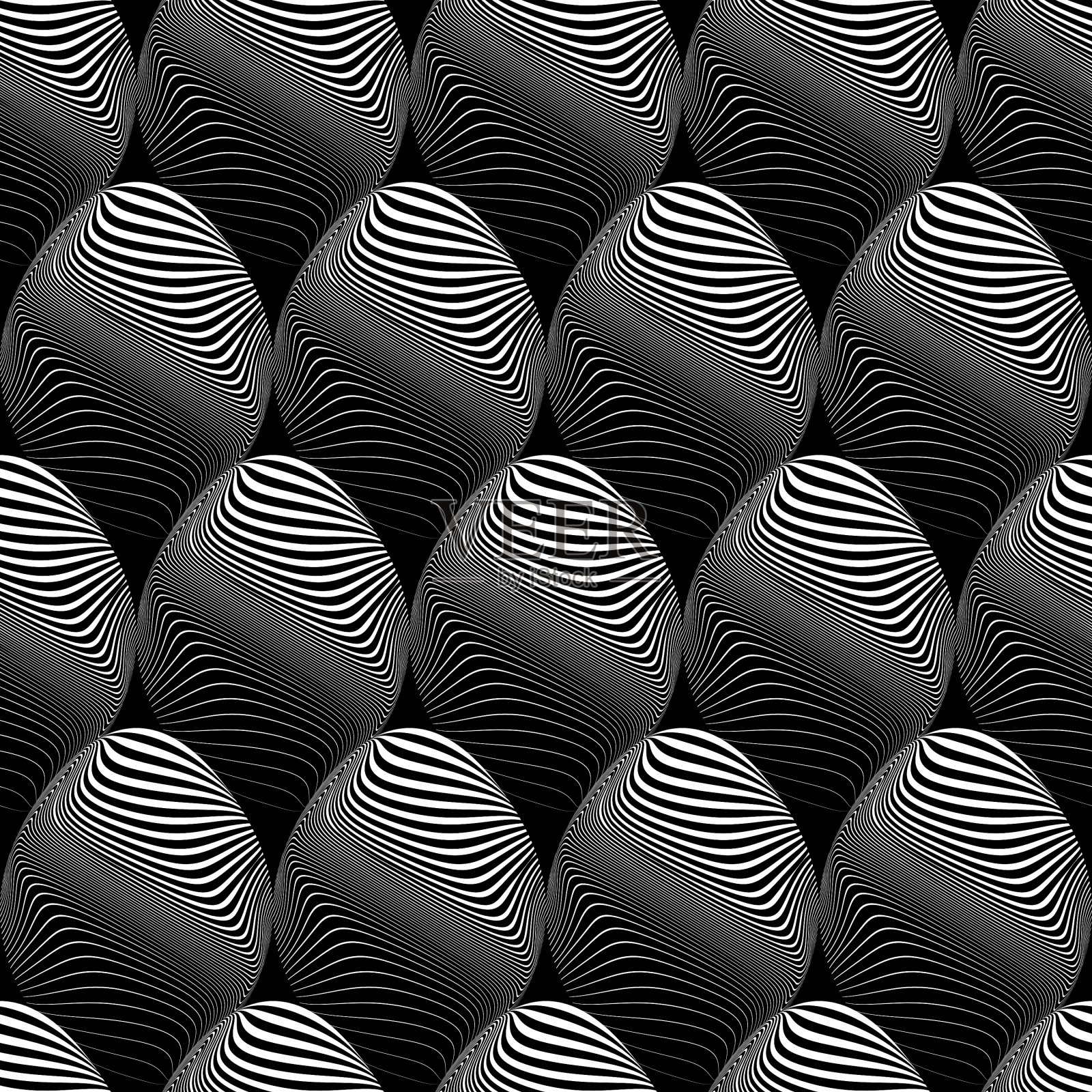 设计无缝单色椭圆图案插画图片素材