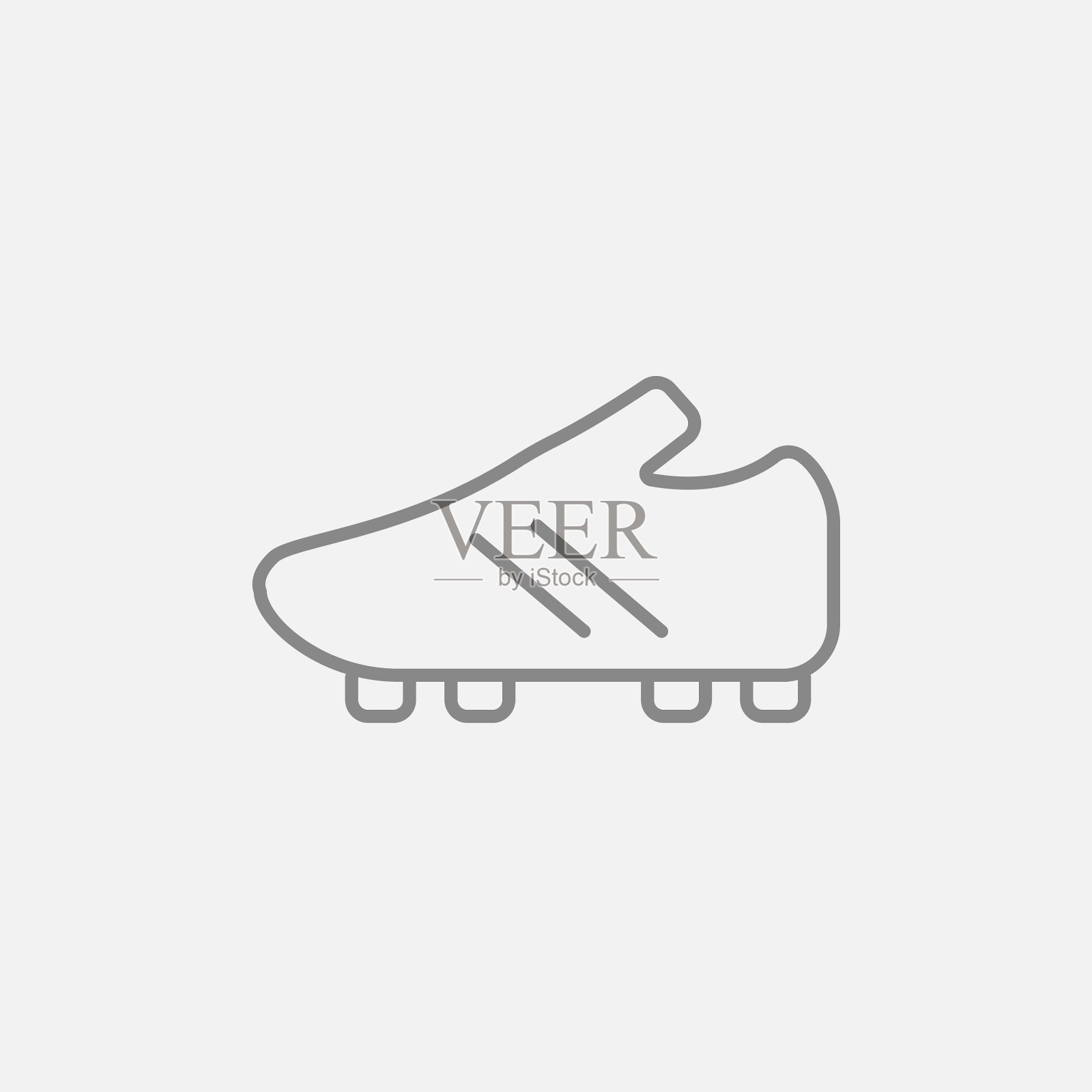 足球靴线图标插画图片素材