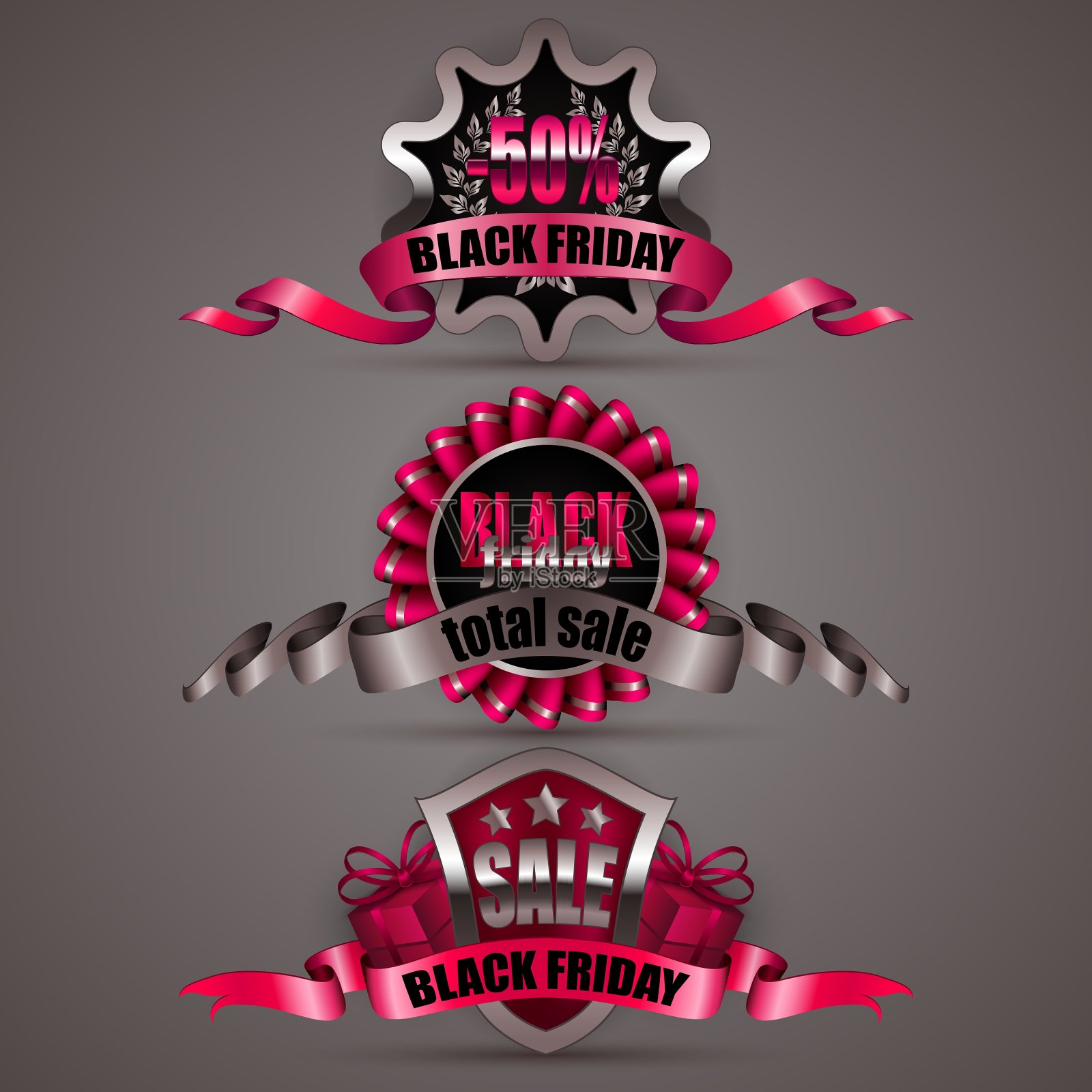 黑色星期五的标签设计元素图片