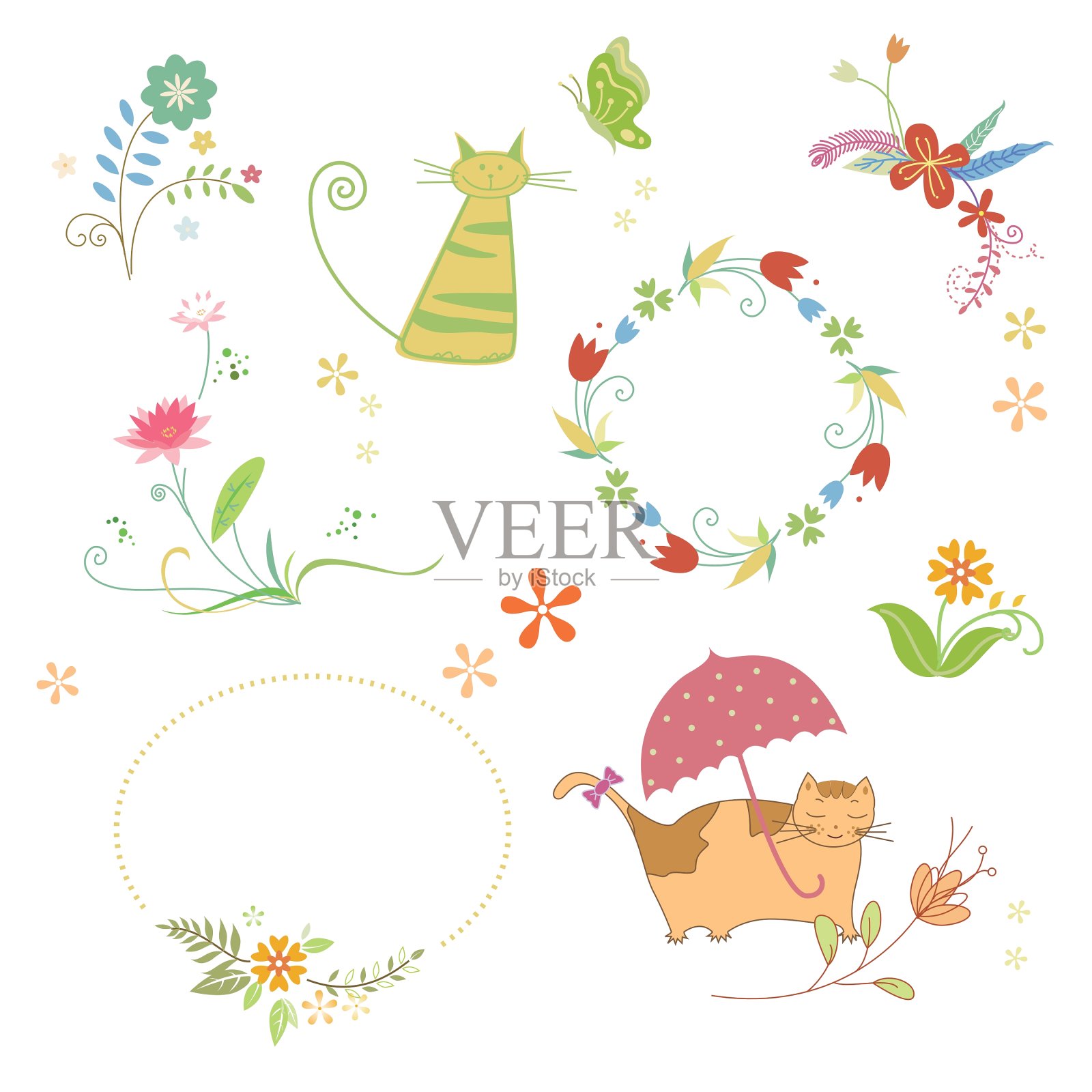 hoiday元素插画图片素材