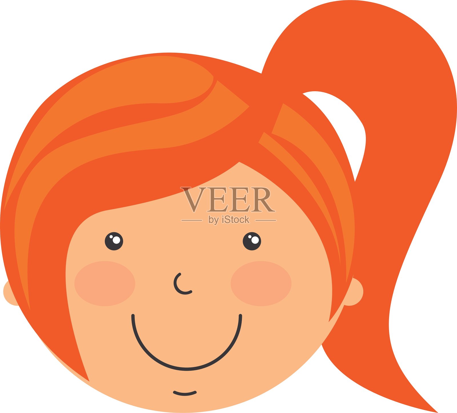 年轻女子头像插画图片素材