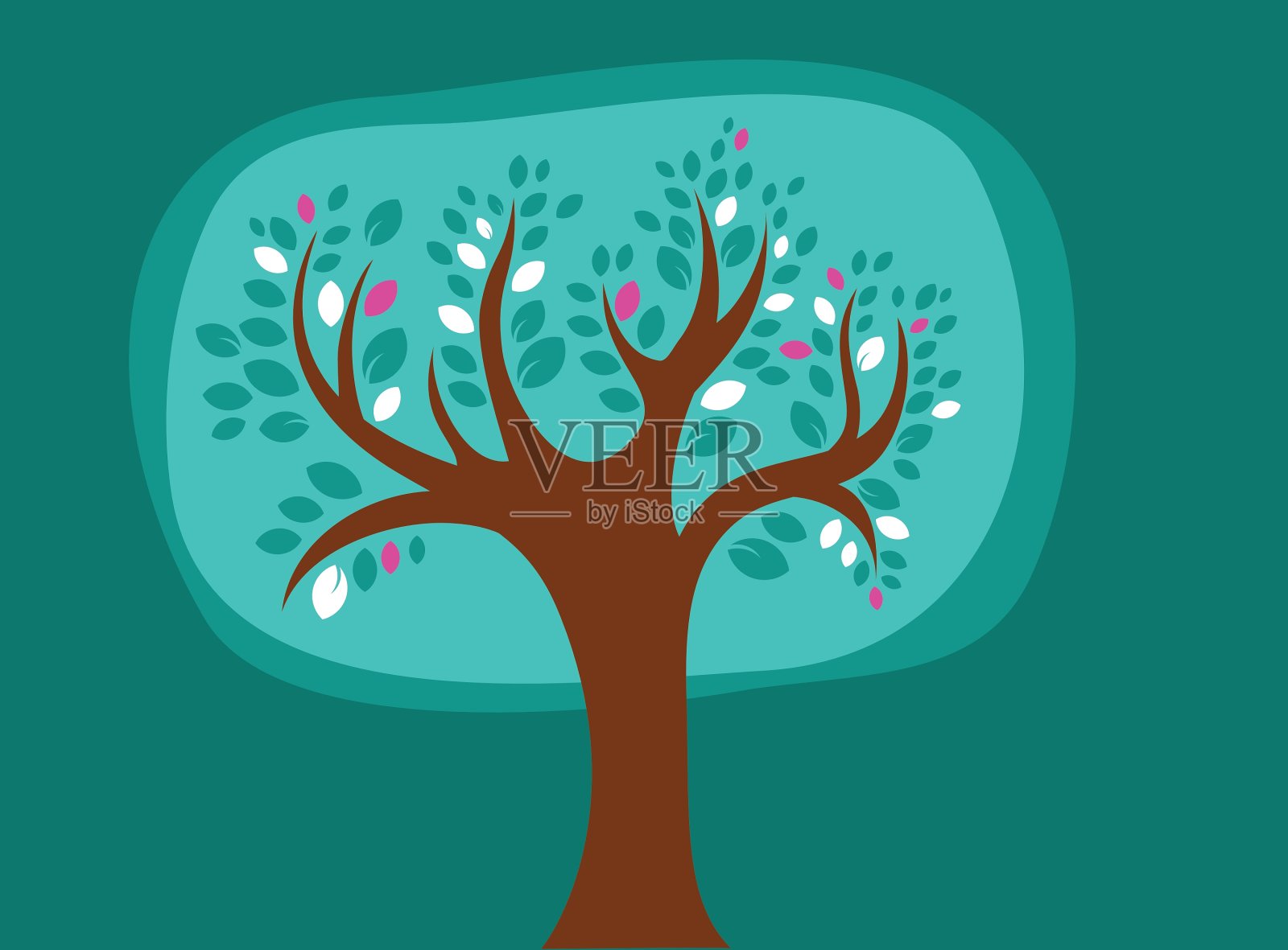 装饰树插画图片素材